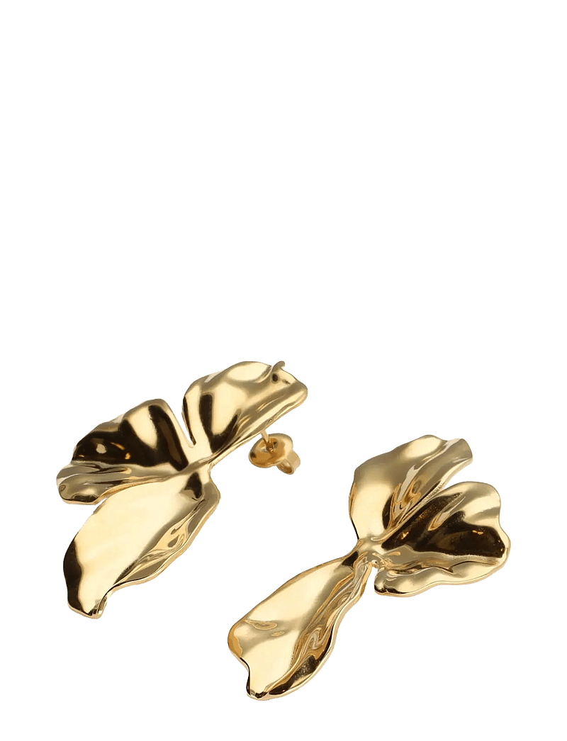 My Jewellery - Earstud half flower - statement örhängen - gold - 2