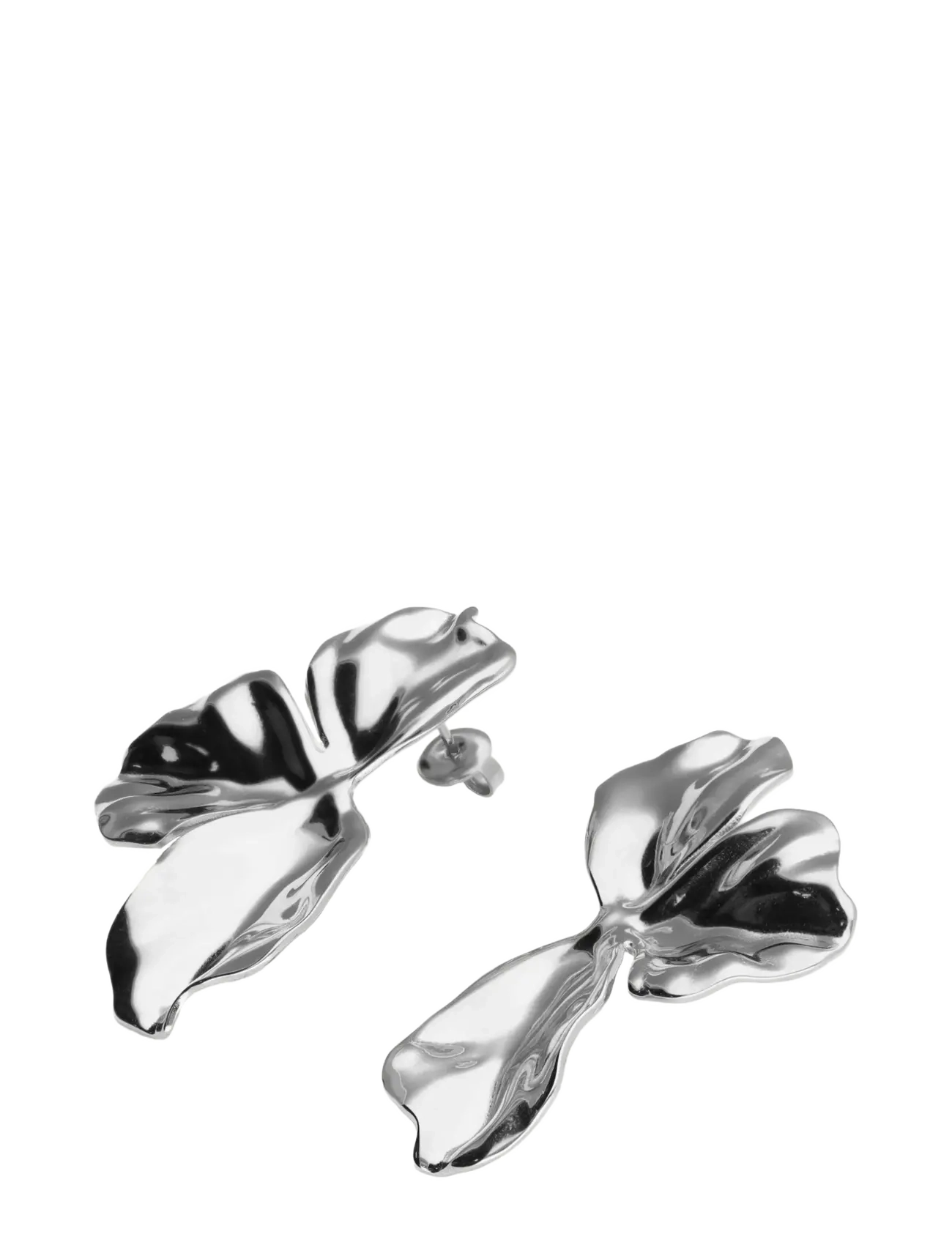 My Jewellery - Earstud half flower - statement øreringe - silver - 1
