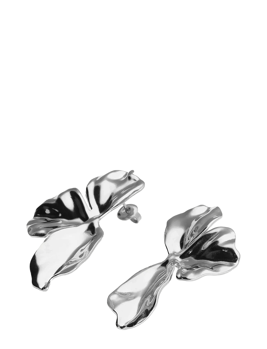 My Jewellery - Earstud half flower - statement øreringe - silver - 1