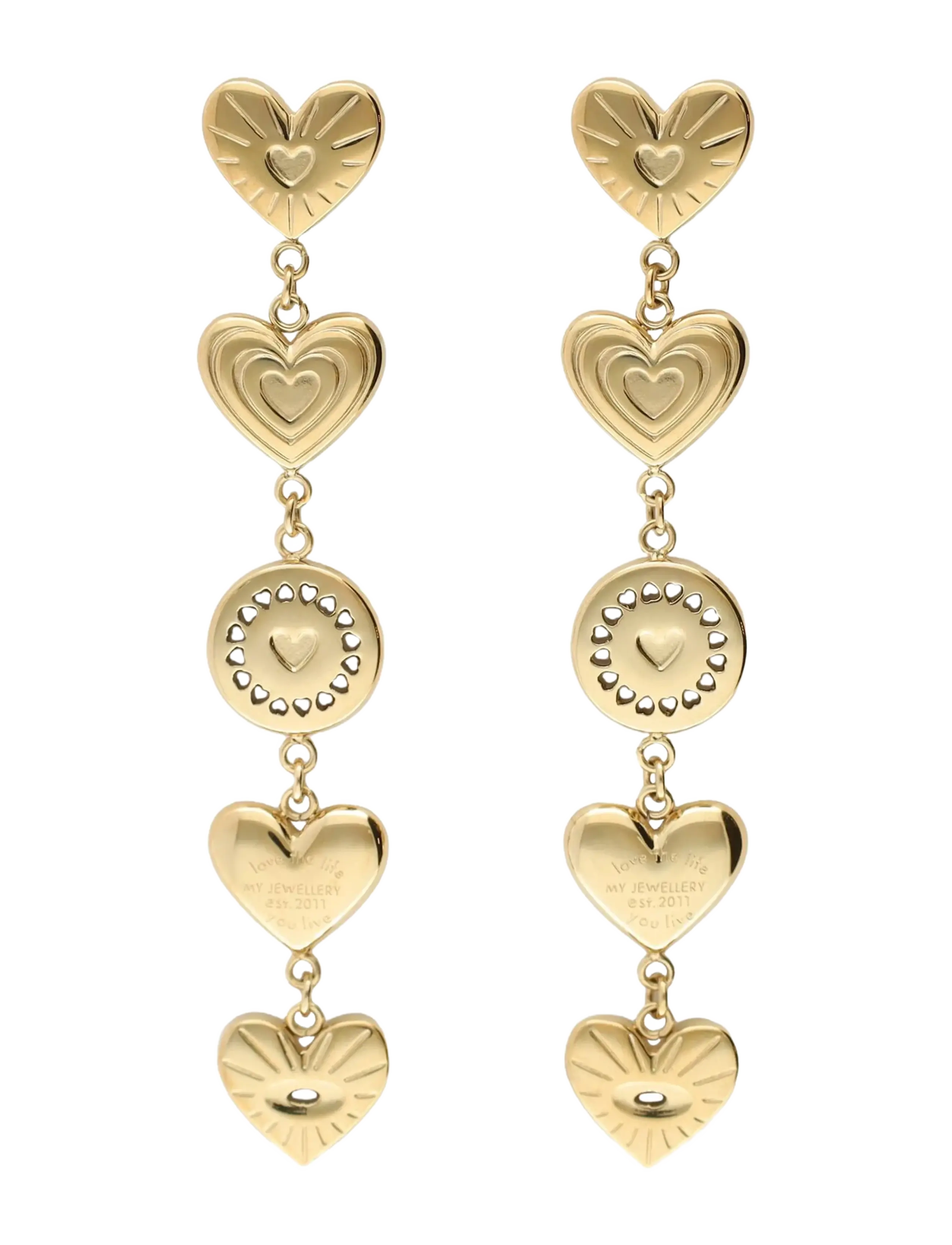My Jewellery Earrings CC heart chain - Officewear - GOLD / gold