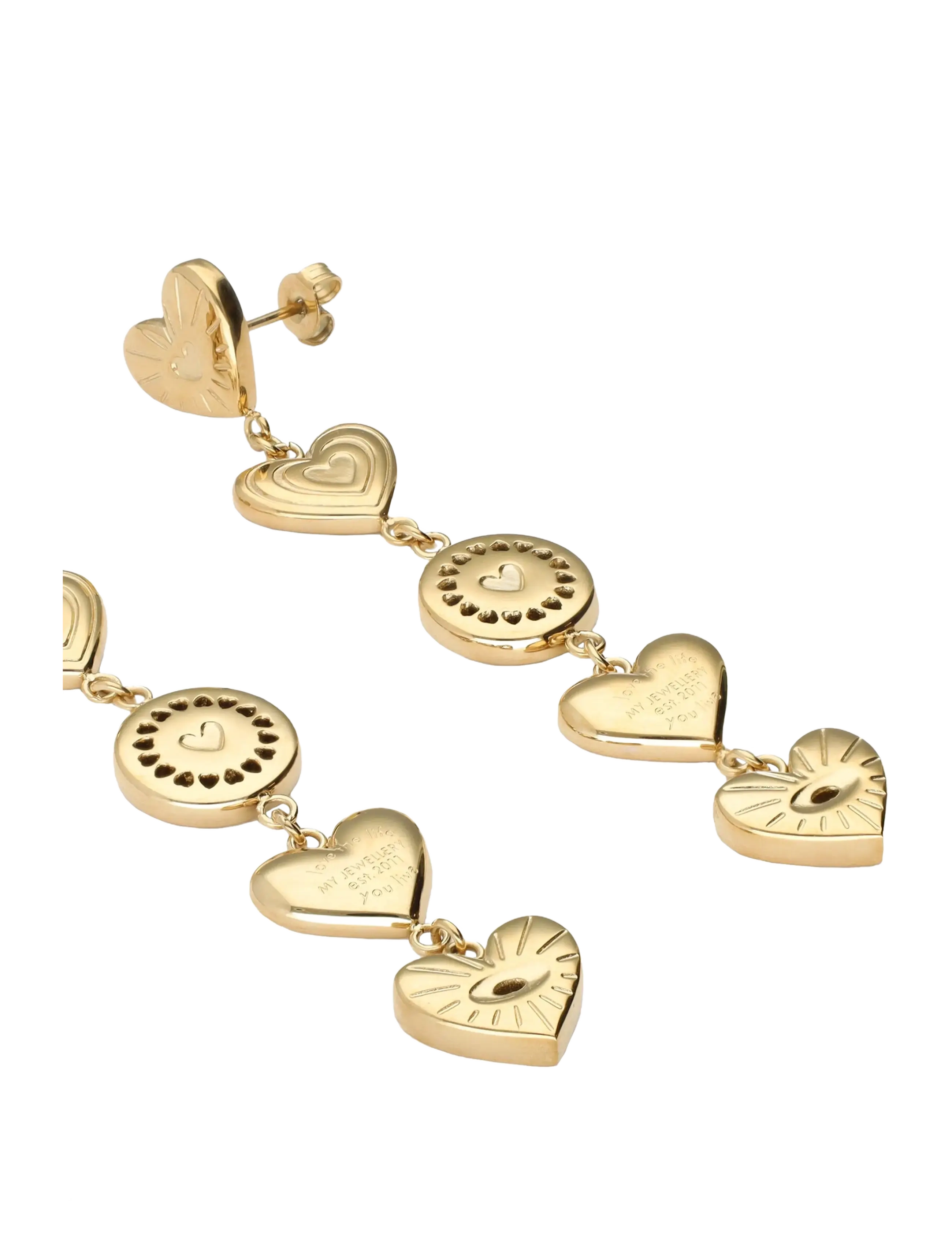 My Jewellery - Earrings CC heart chain - gold - 1