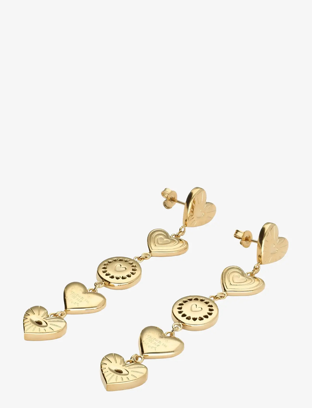 My Jewellery - Earrings CC heart chain - rippuvad kõrvarõngad - gold - 2