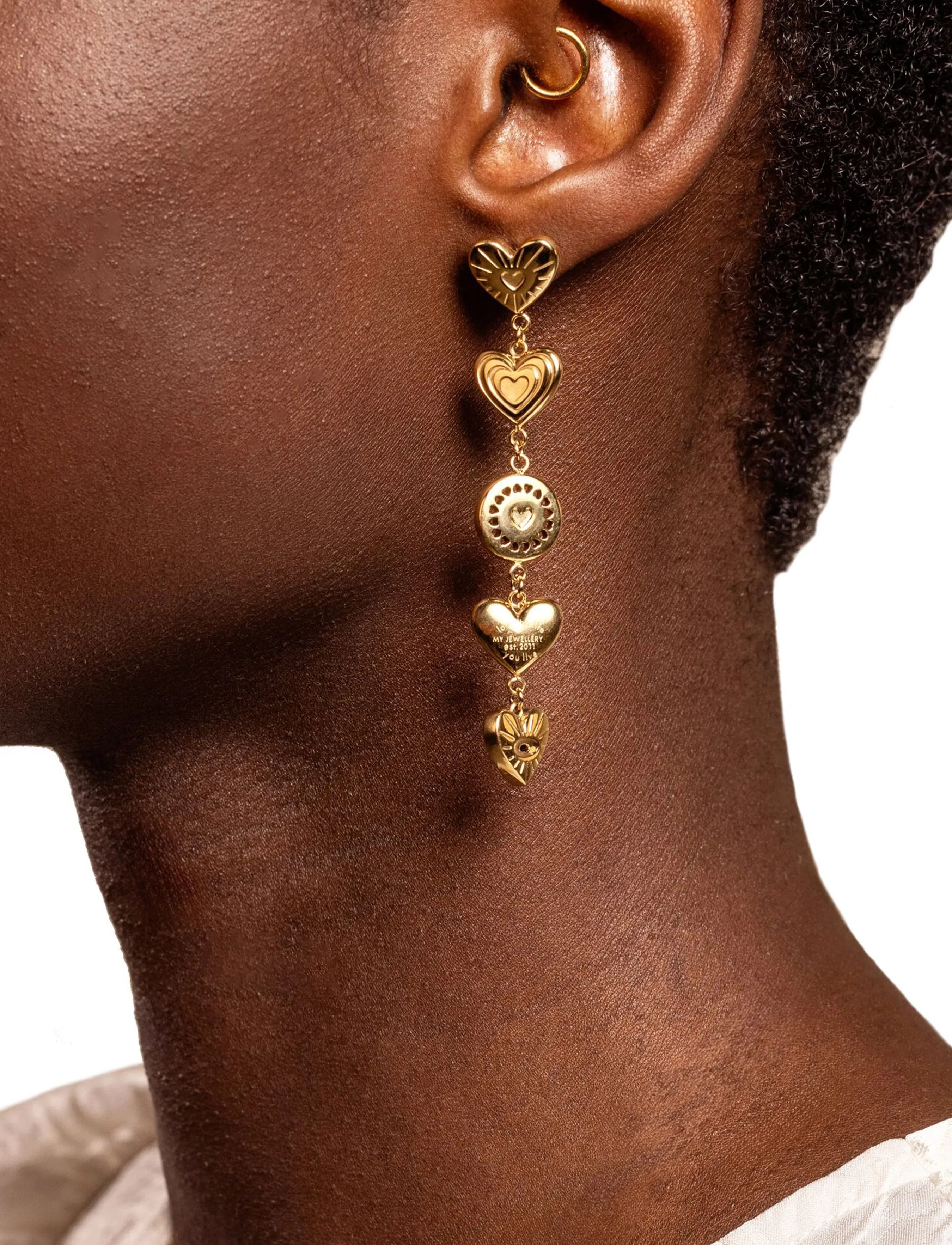 My Jewellery - Earrings CC heart chain - gold - 3