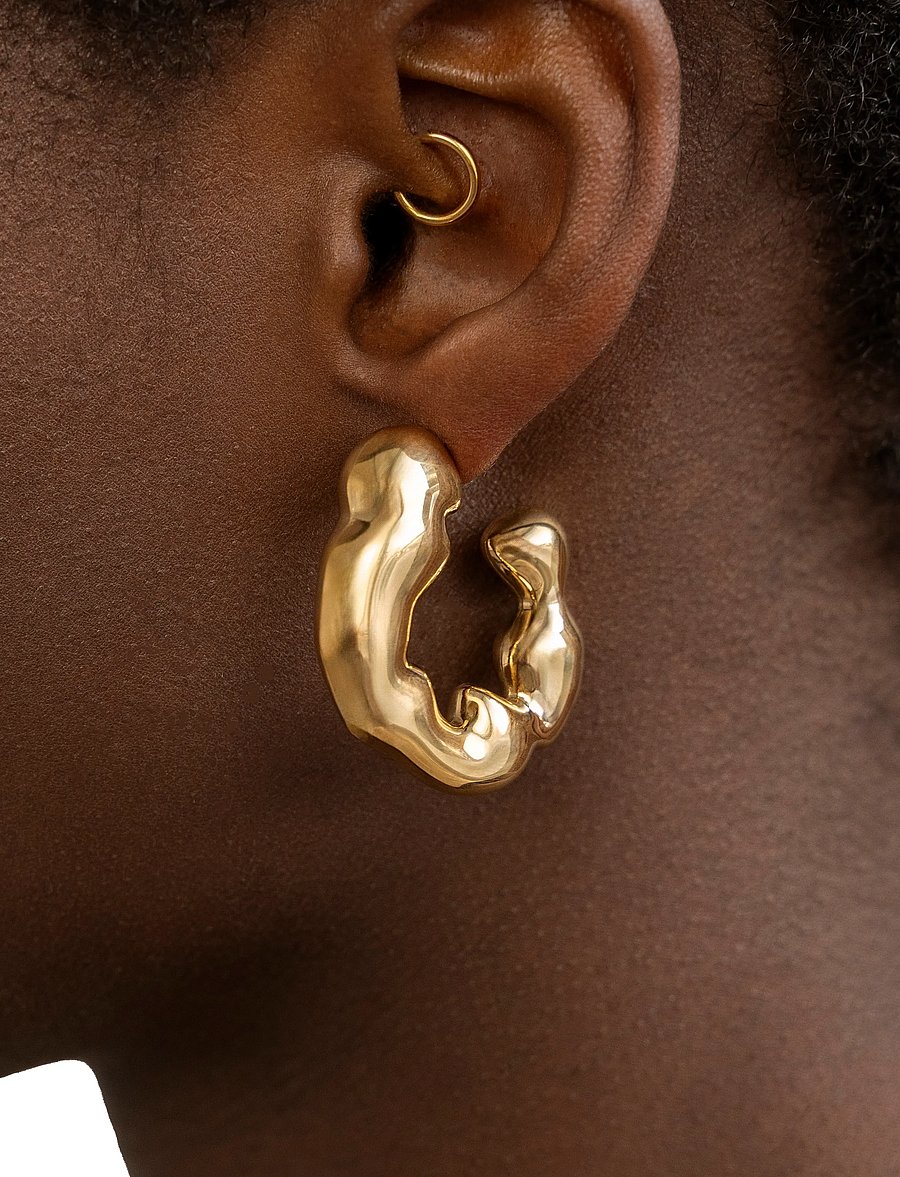 My Jewellery - Earring hoops organic - rõngad - gold - 3