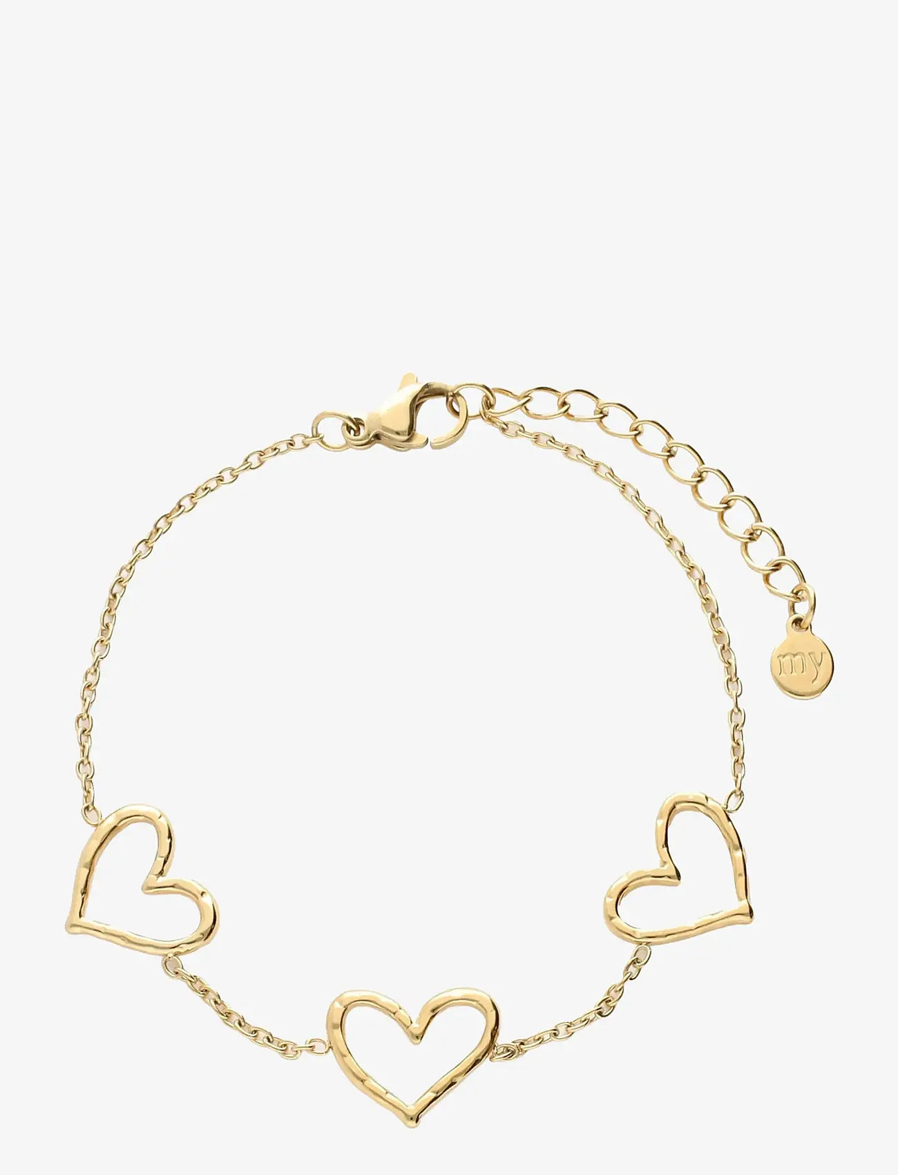My Jewellery - Bracelet open hearts - kettenarmbänder - gold - 1