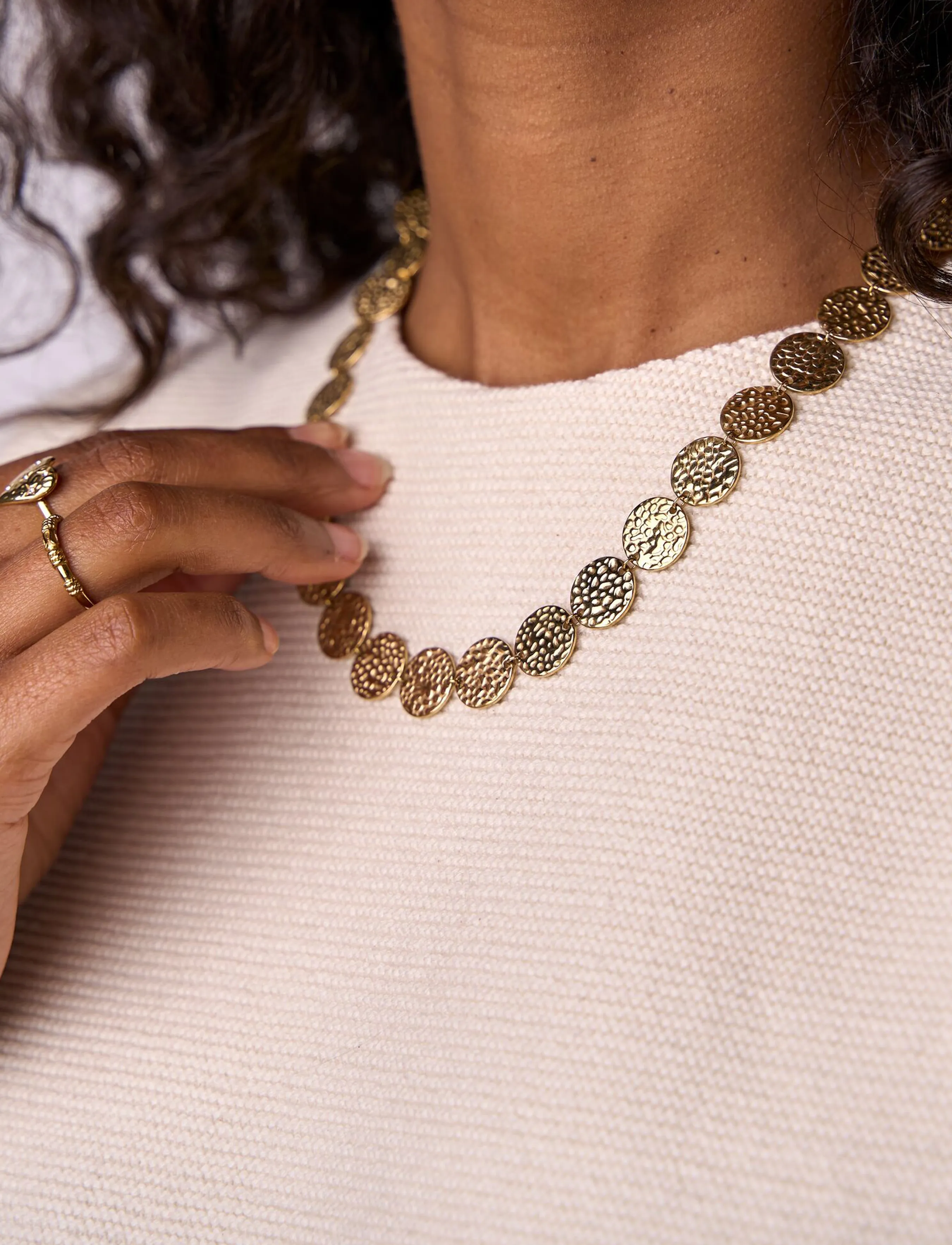 My Jewellery - Necklace hammered coins - gold - 3