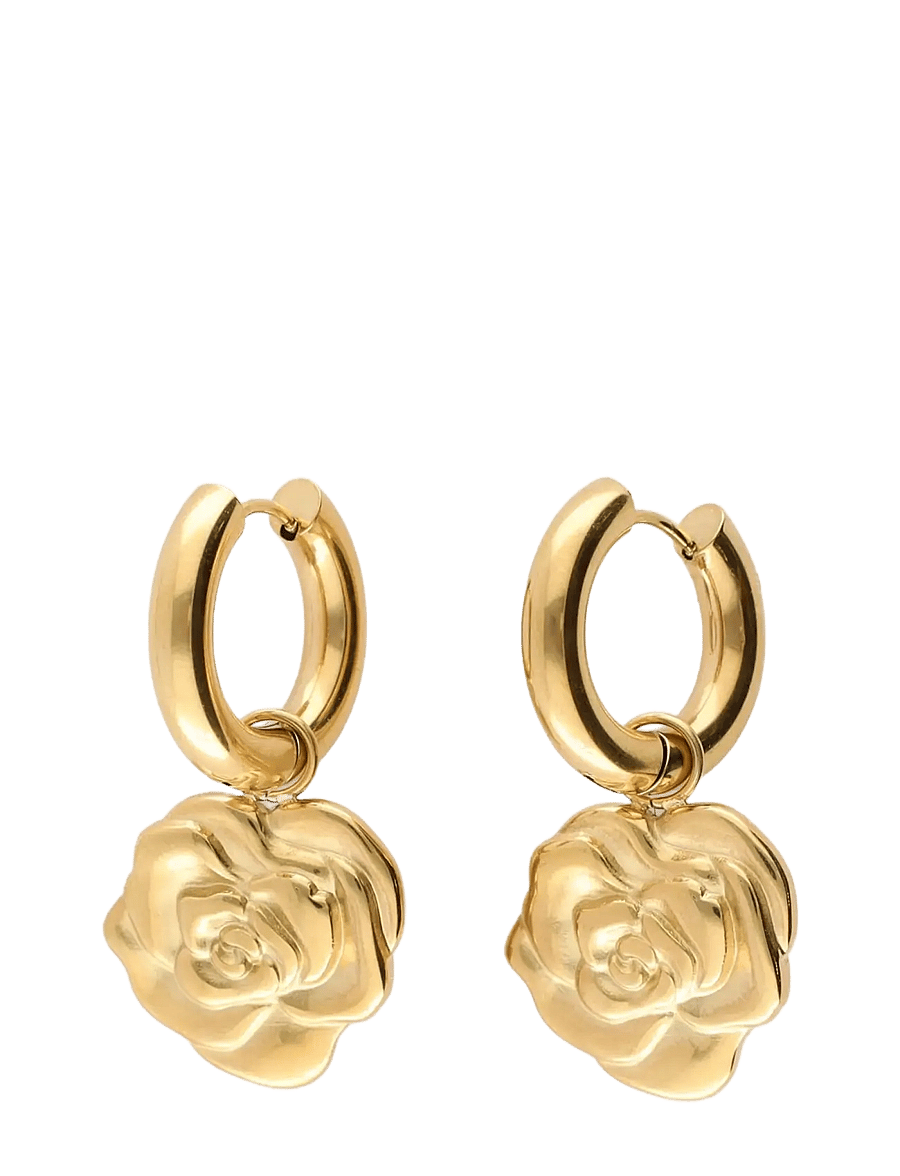 My Jewellery - Earring rose - pendant earrings - gold - 0