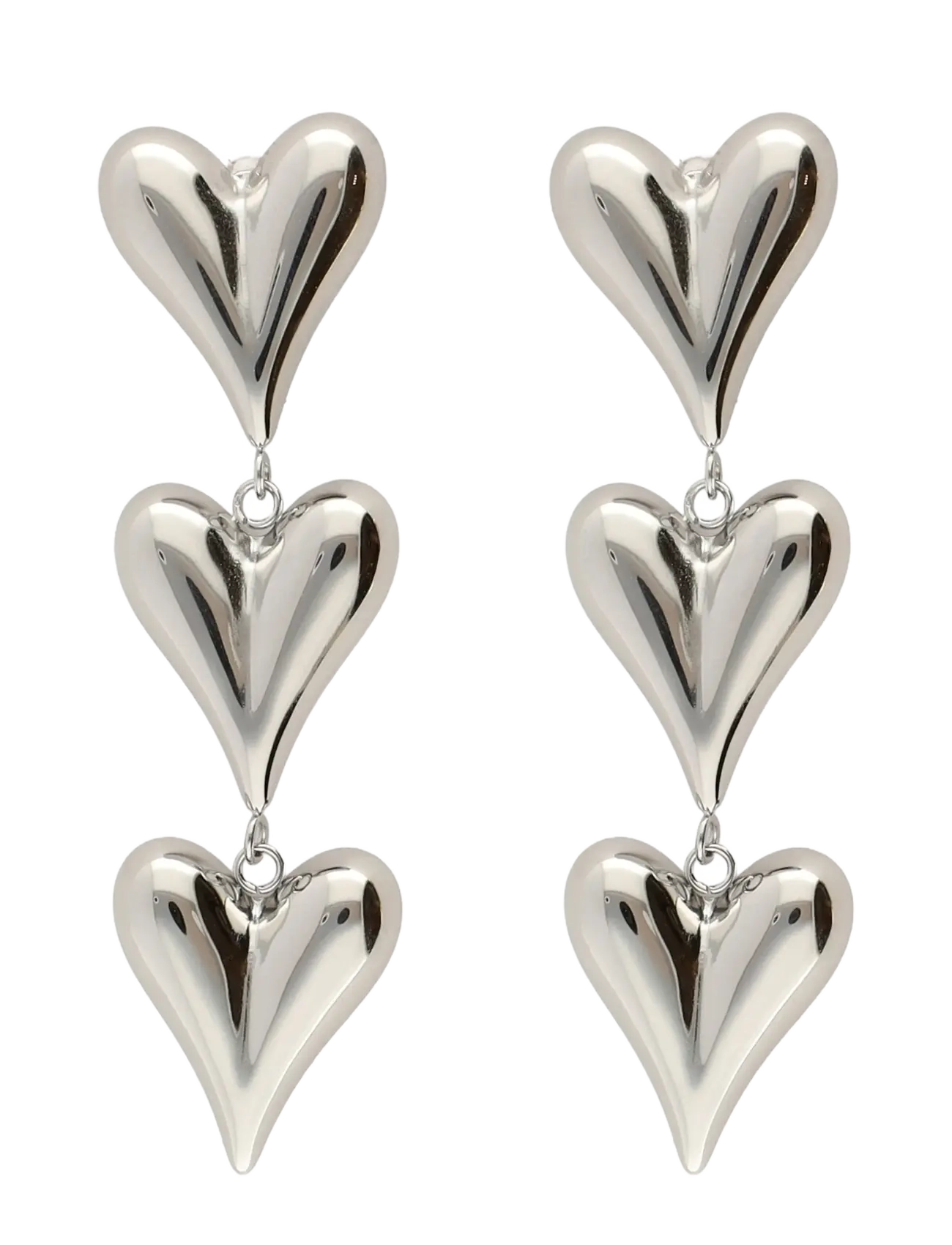 My Jewellery Earrings 3 hearts - Festtøj - SILVER / silver