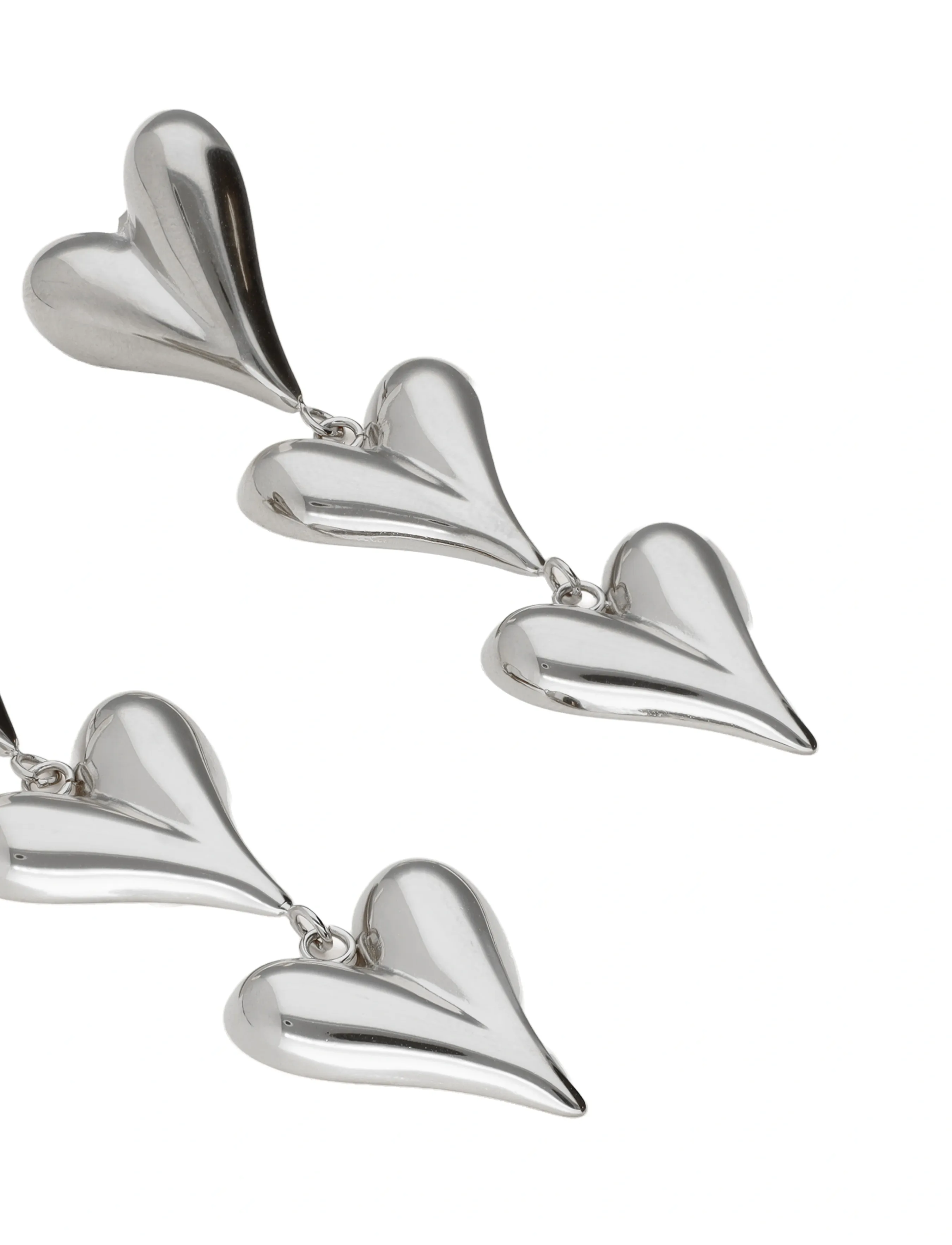 My Jewellery - Earrings 3 hearts - rippuvad kõrvarõngad - silver - 4