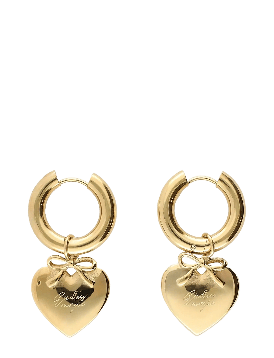 My Jewellery - Earrings heart New York - hringeyrnalokkar - gold - 0