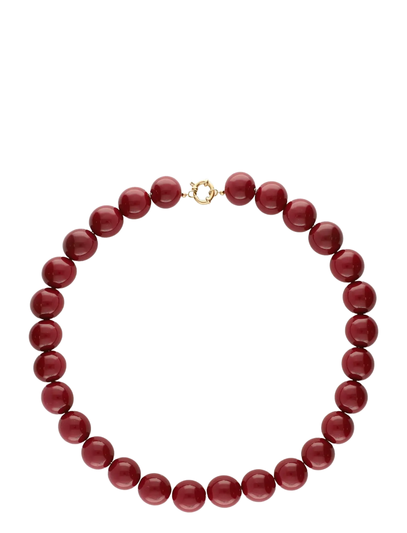 My Jewellery Necklace beads big wine red - Speciella tillfällen - GOLD / burgundy