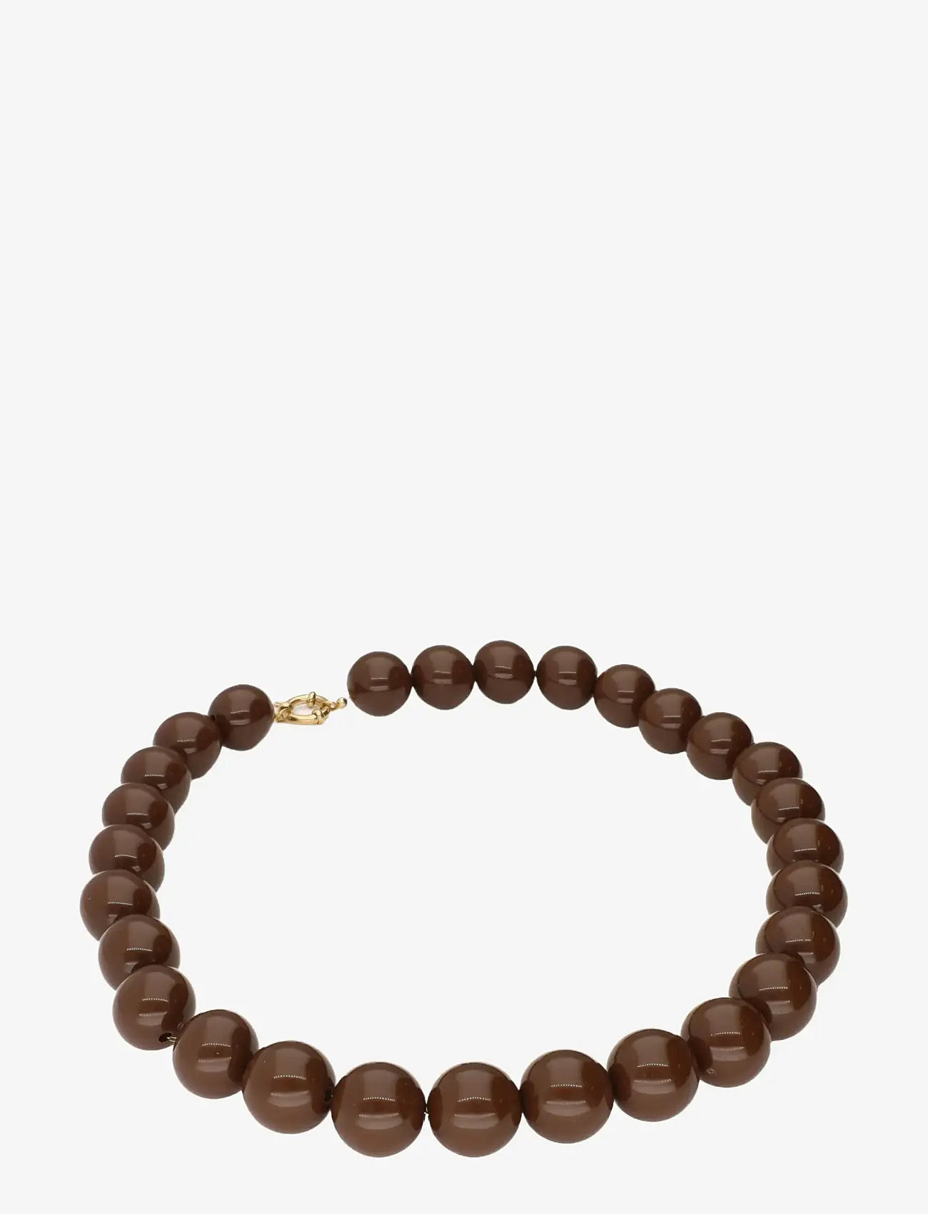 My Jewellery - Necklace beads big brown - gold - 1