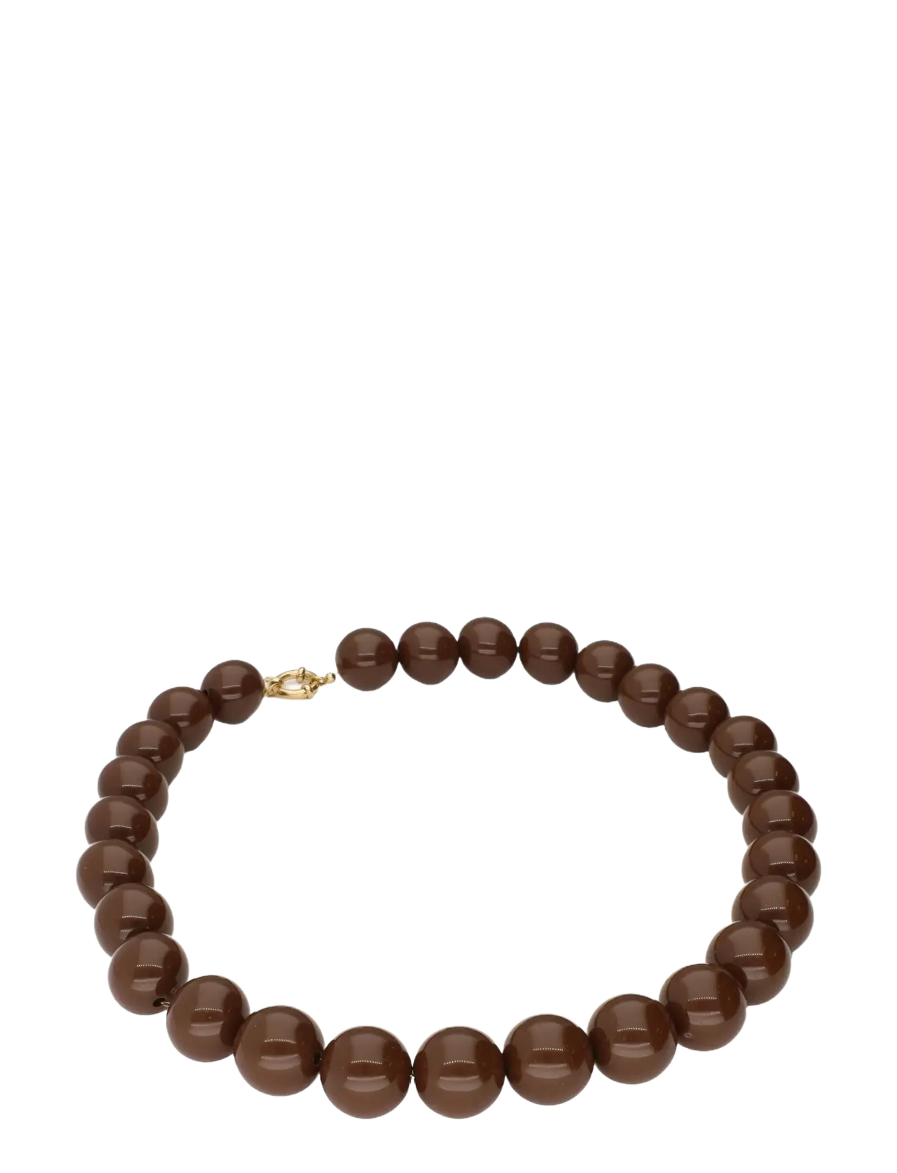 My Jewellery - Necklace beads big brown - gold - 1