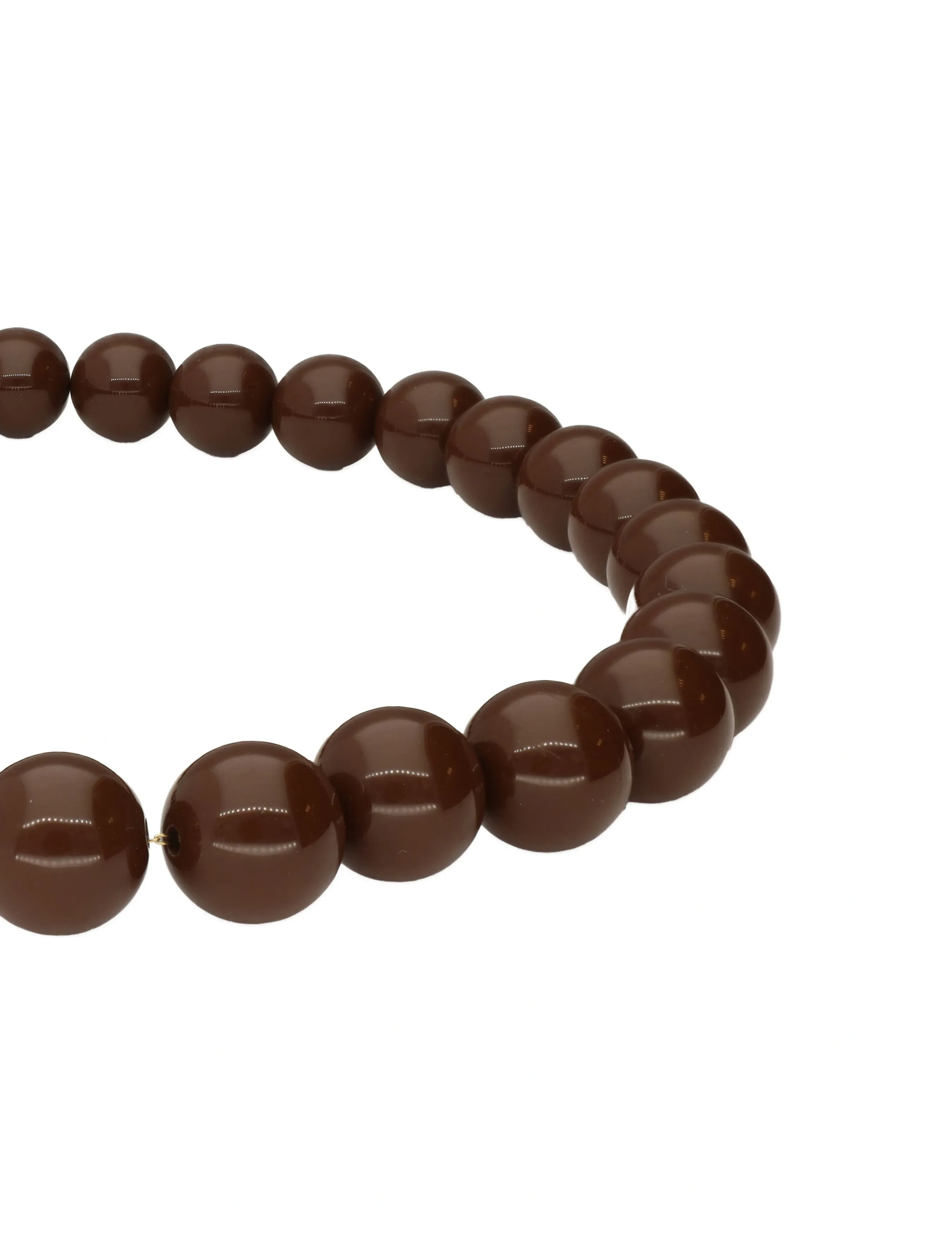 My Jewellery - Necklace beads big brown - gold - 2