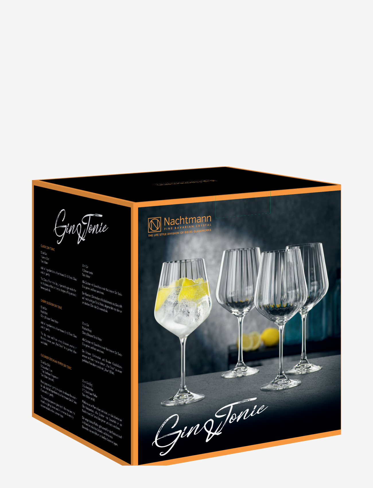 Nachtmann - Optic Gin & Tonic 4-p 64cl - köp efter pris - clear glass - 1