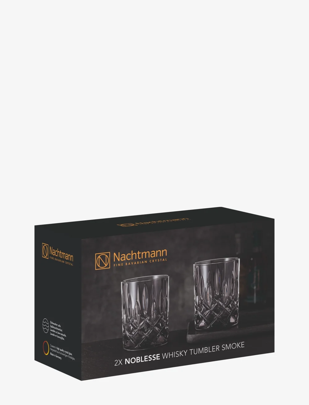 Nachtmann - Noblesse Tumbler 2-p - viskí og koníak glös - black - 1