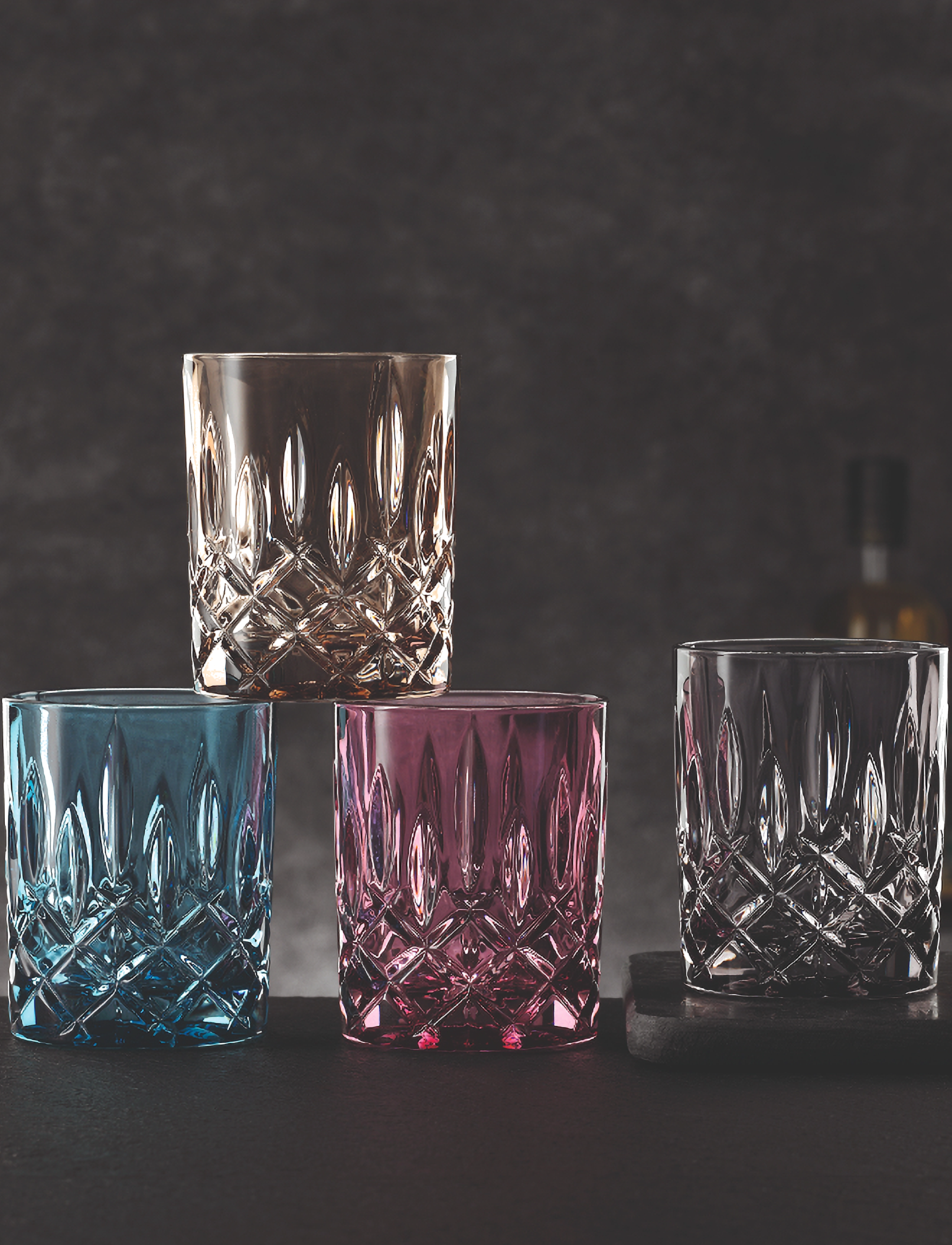 Nachtmann Noblesse Tumbler 2-P, 29 CL, Glass, Schwarz - Whiskey & Cognac Homeware