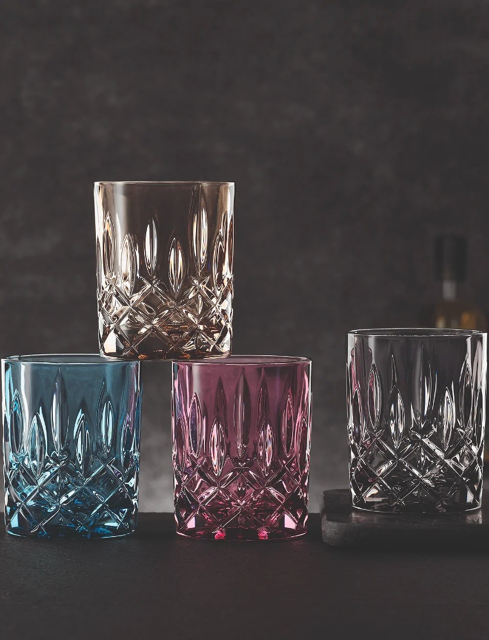 Nachtmann - Noblesse Tumbler 2-p - viskí og koníak glös - black - 2