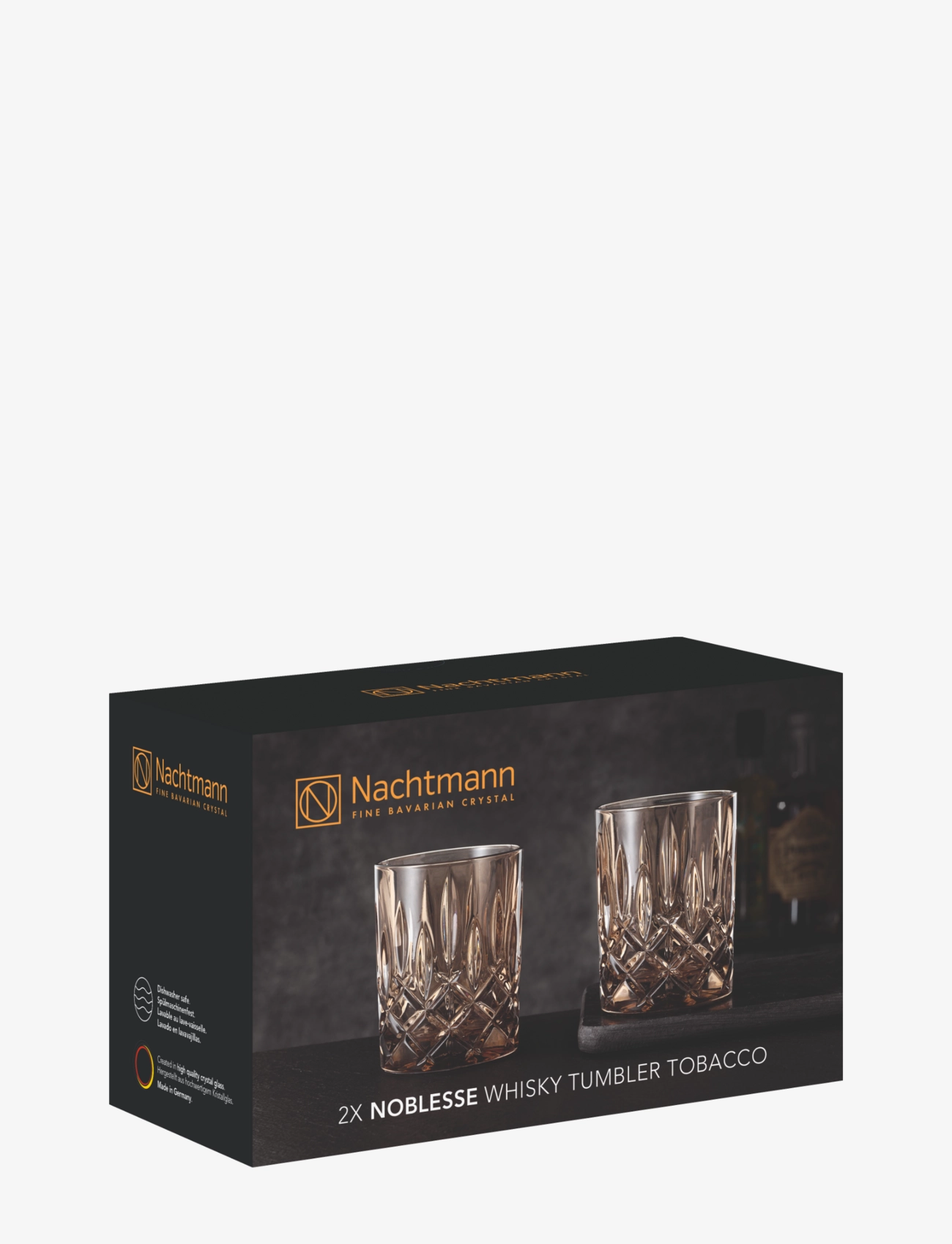 Nachtmann - Noblesse Tumbler 2-p - whiskey & cognac glasses - brown - 2