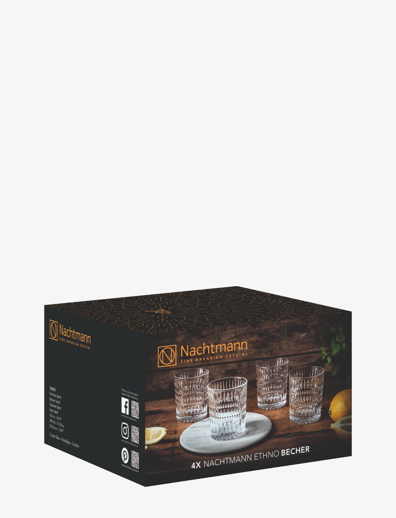 Nachtmann - Ethno Tumbler 4-p - whiskey- & cognacgläser und schwenker - clear - 4