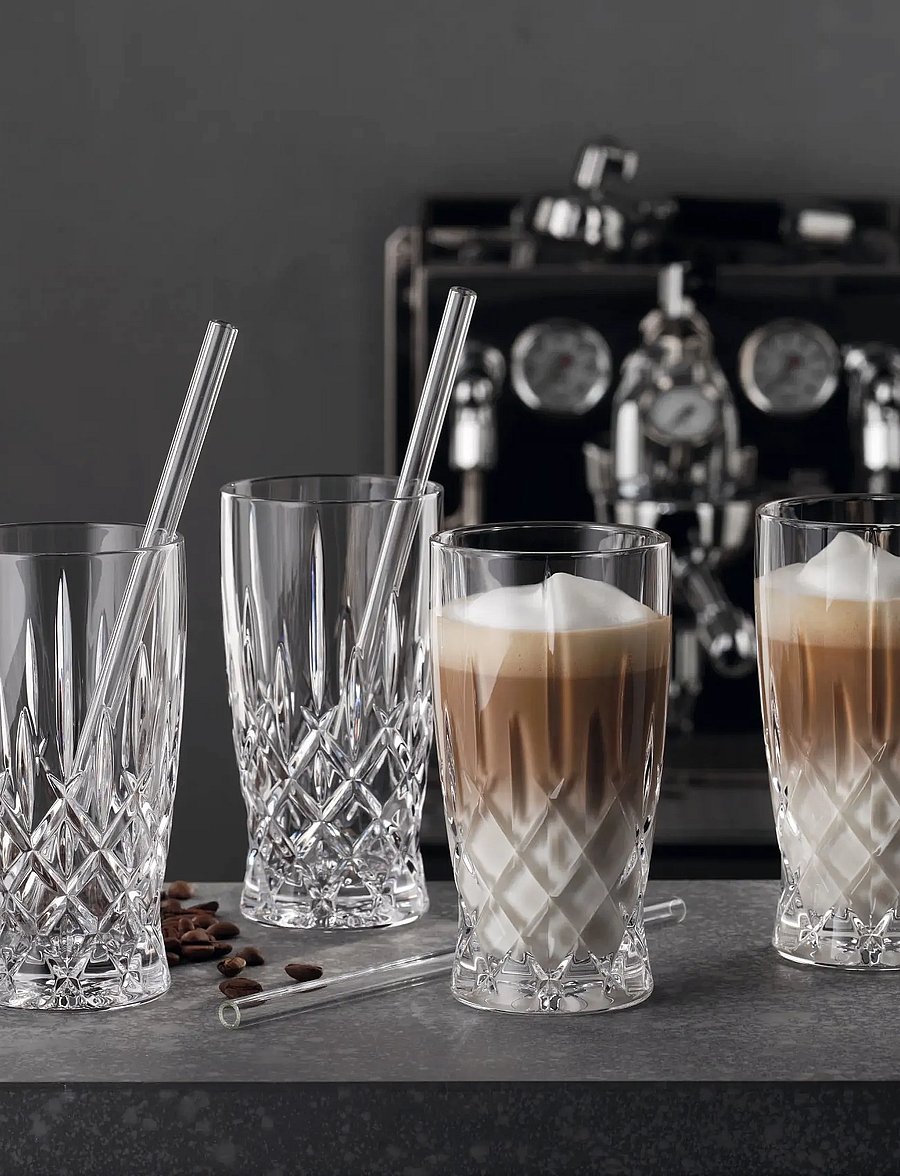 Nachtmann - Noblesse Latte Macchiato Glass 35cl with glass straw 4-p - osta hinna alusel - clear - 0