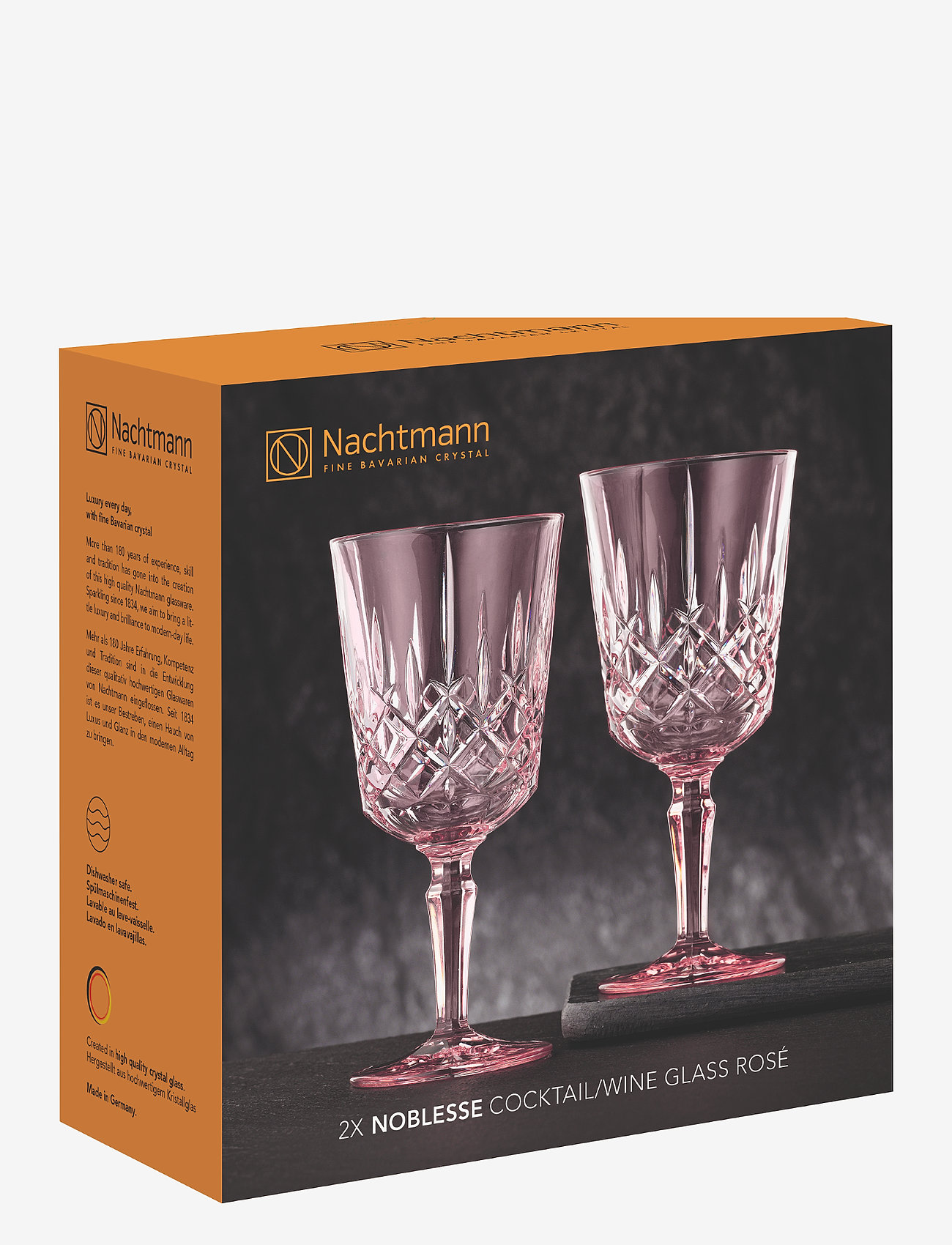 Nachtmann - Noblesse Cocktail 2-p - vitvinsglas - pink - 2