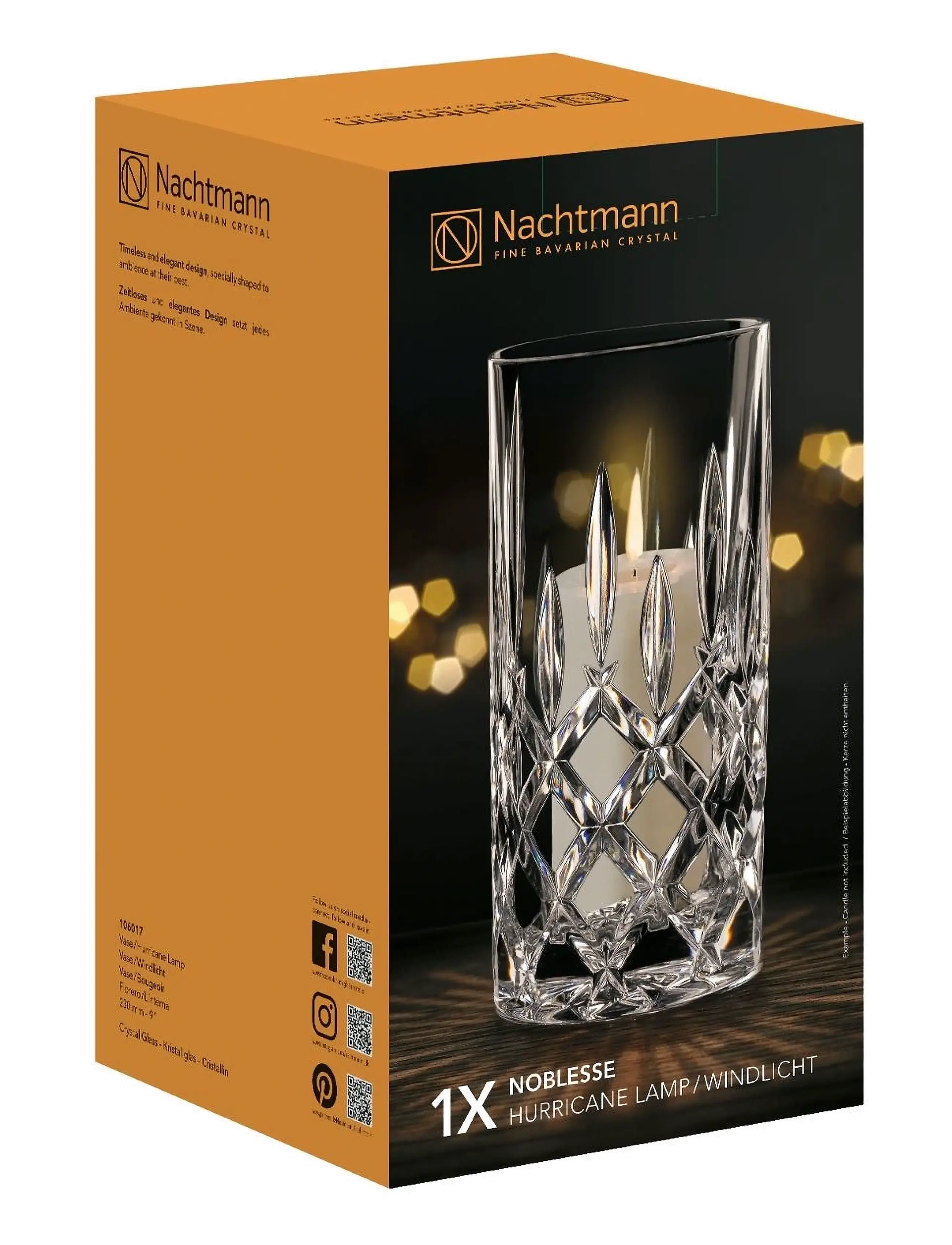 Nachtmann - Noblesse vase 23 cm - vaser - clear - 3