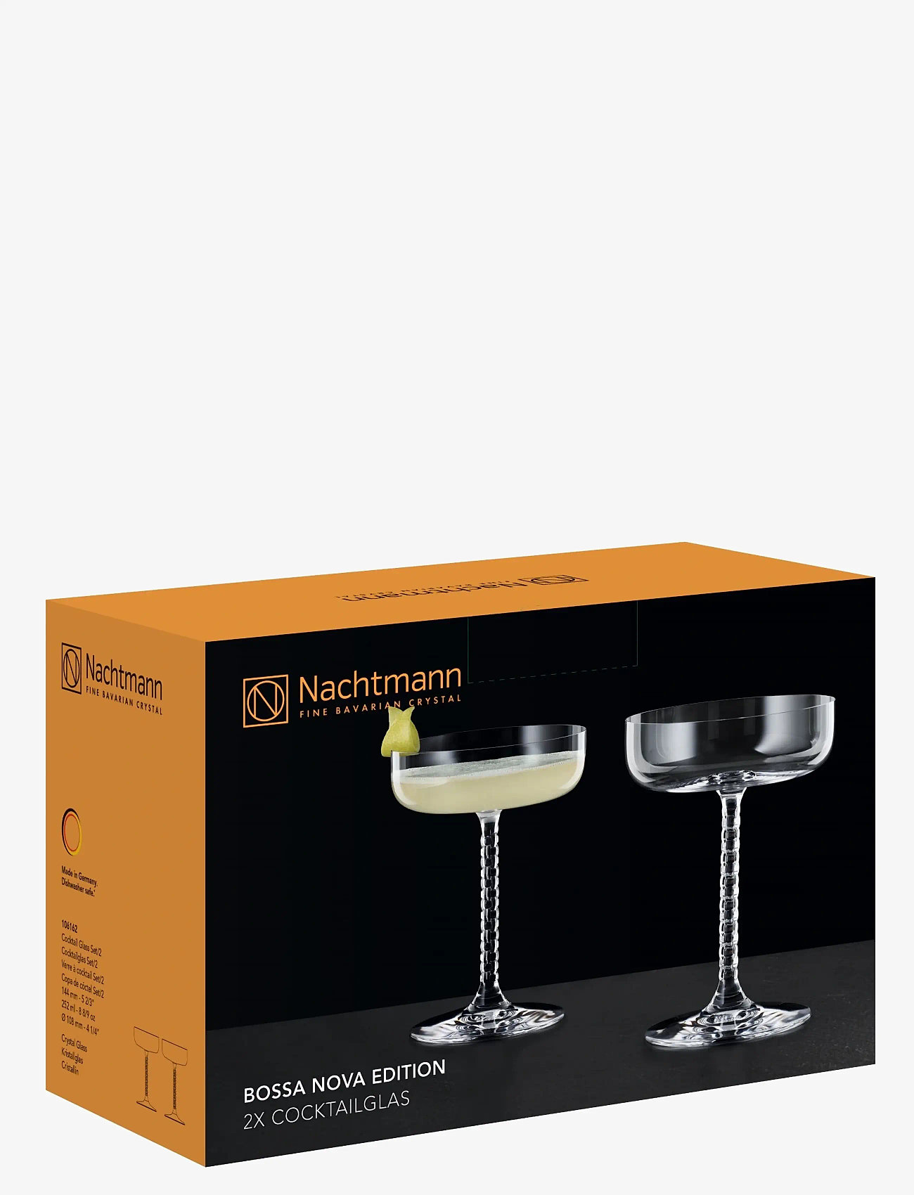 Nachtmann - Bossa Nova Cocktail Glass 2-pack - martiniglas & cocktailglas - clear - 2