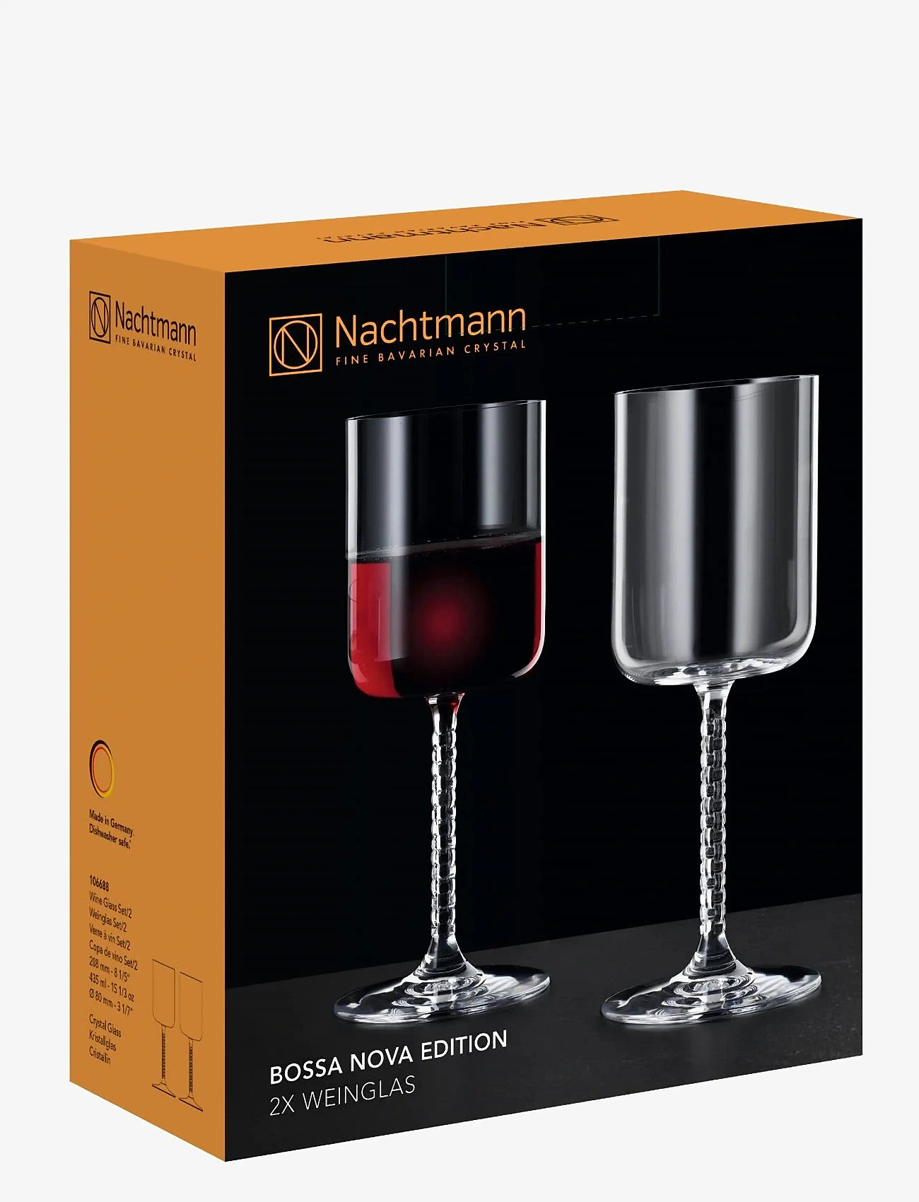 Nachtmann - Bossa Nova Wine glass 2-pack - rødvinsglas - clear - 2