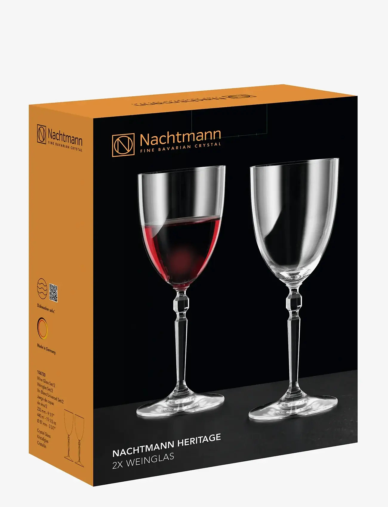 Nachtmann - Heritage Wine glass 2-pack - punase veini pokaalid - clear - 3