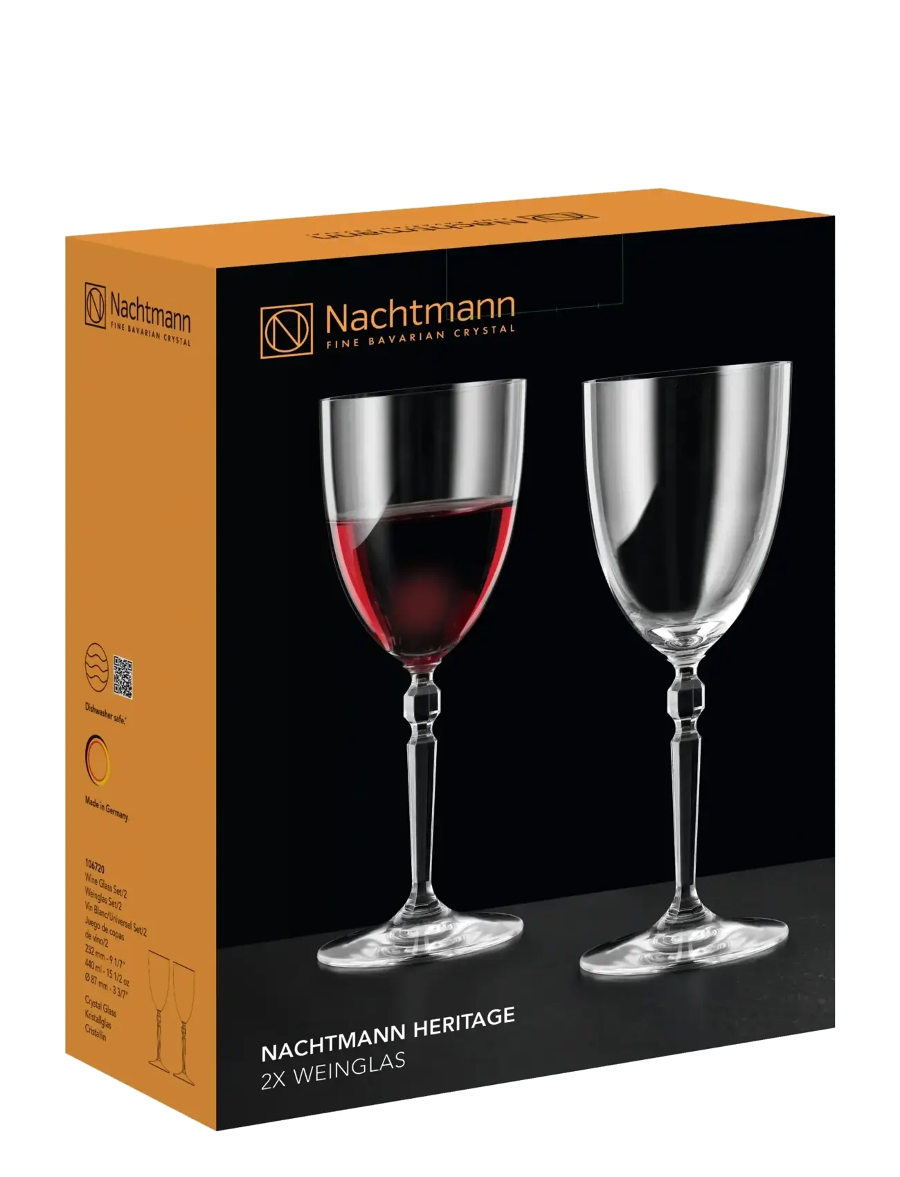 Nachtmann - Heritage Wine glass 2-pack - red wine glasses - clear - 3