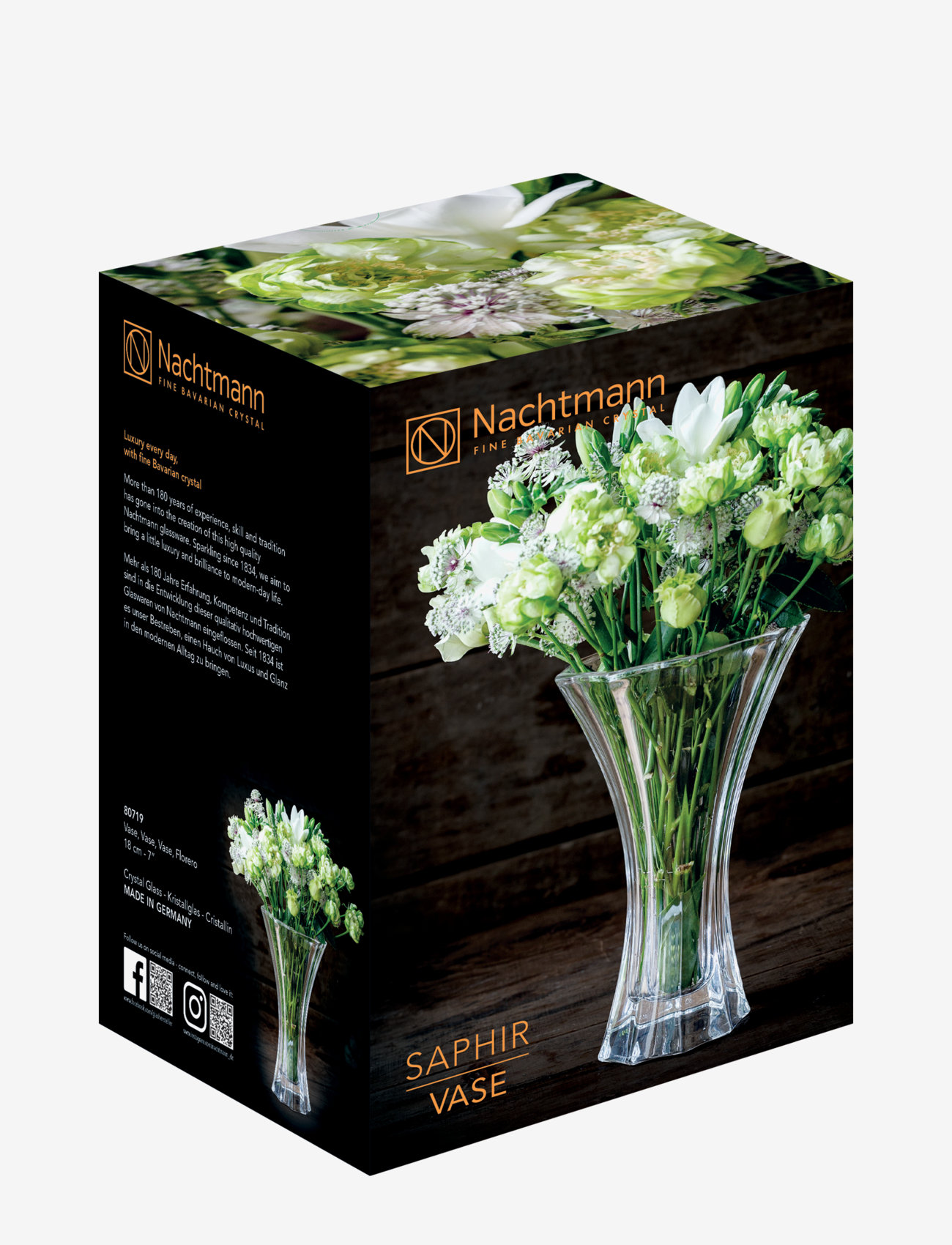 Nachtmann - Saphir Vas 18cm - clear glass - 1