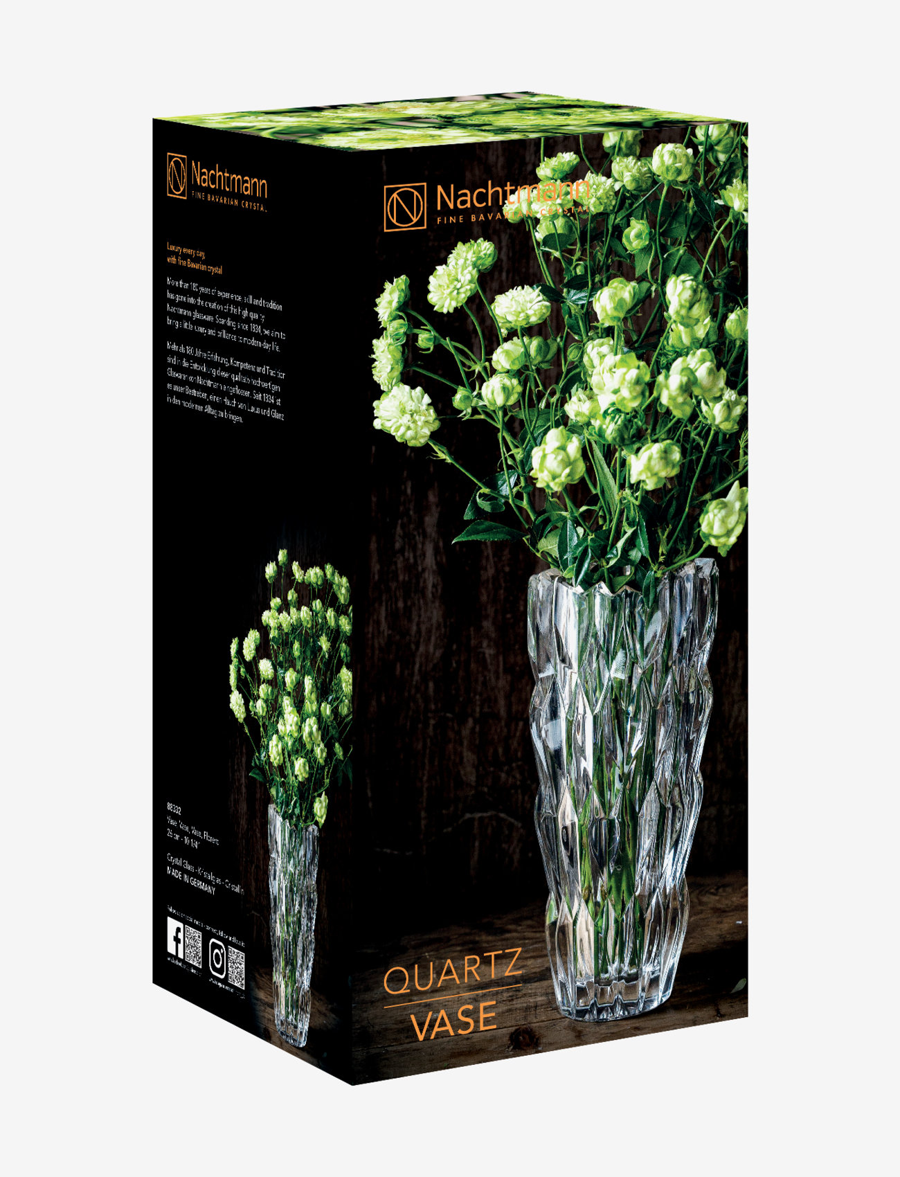 Nachtmann - Quartz vase 26cm - shop by price - clear glass - 1