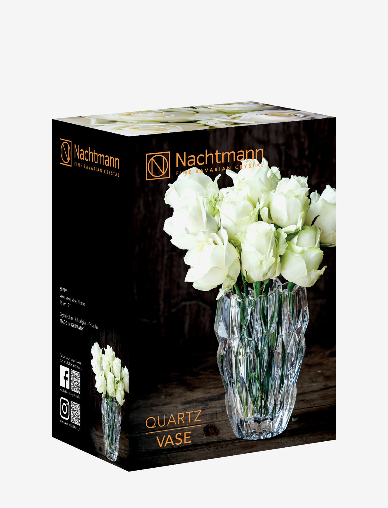 Nachtmann - Quartz Vas 16cm - de laveste prisene - clear glass - 1
