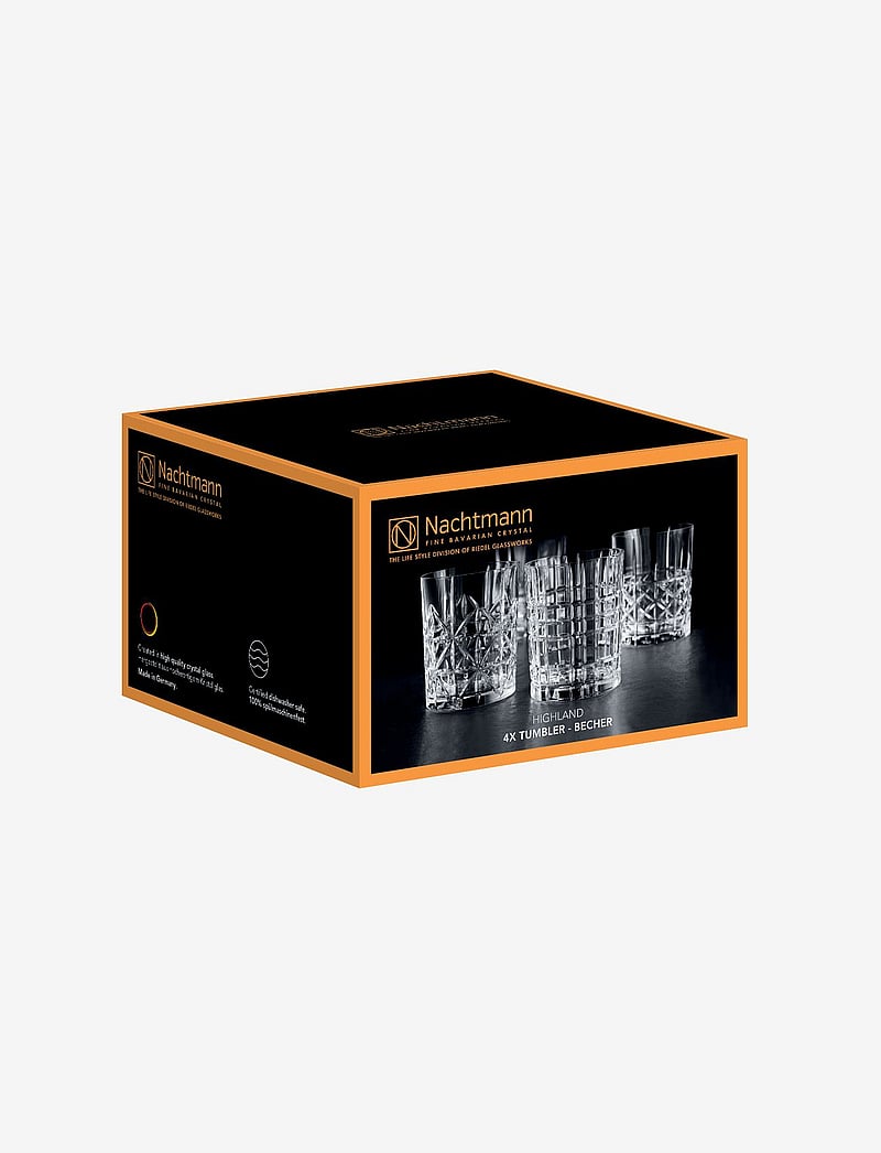 Nachtmann - Highland Tumbler 34,5cl 4-pack - whiskey- & cognacgläser und schwenker - clear glass - 0
