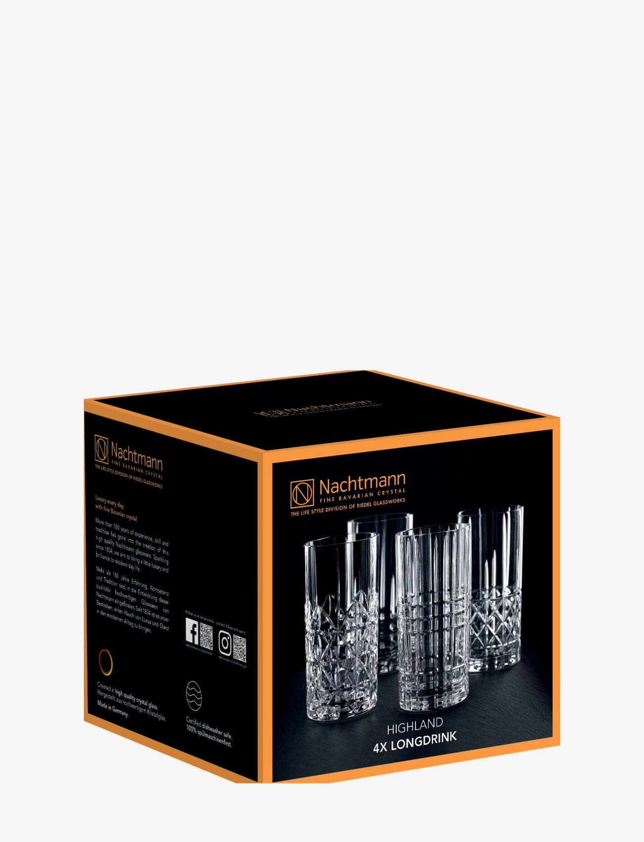 Nachtmann - Highland Longdrink 37,5cl 4-pack - cocktail & martini glasses - clear glass - 0