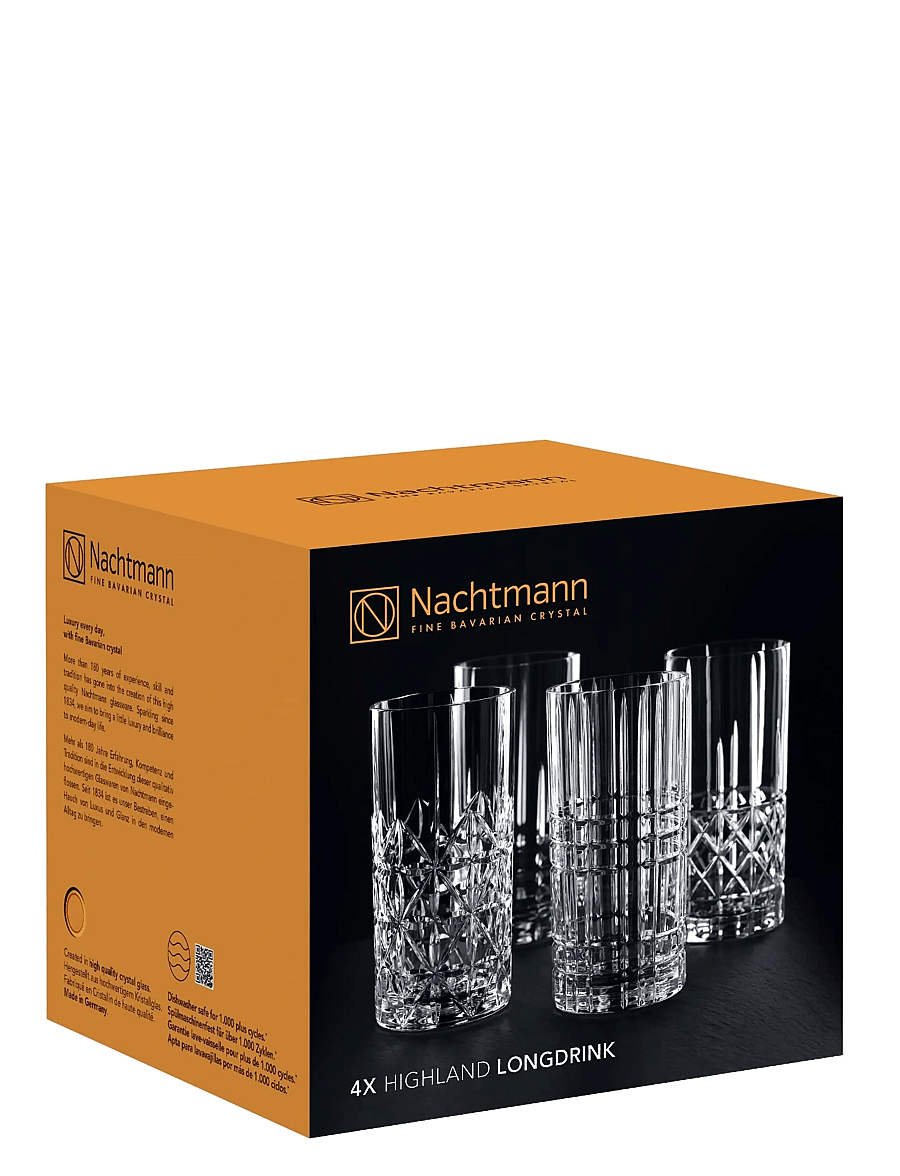 Nachtmann - Highland Longdrink 37,5cl 4-pack - cocktail & longdrinkgläser - clear glass - 1