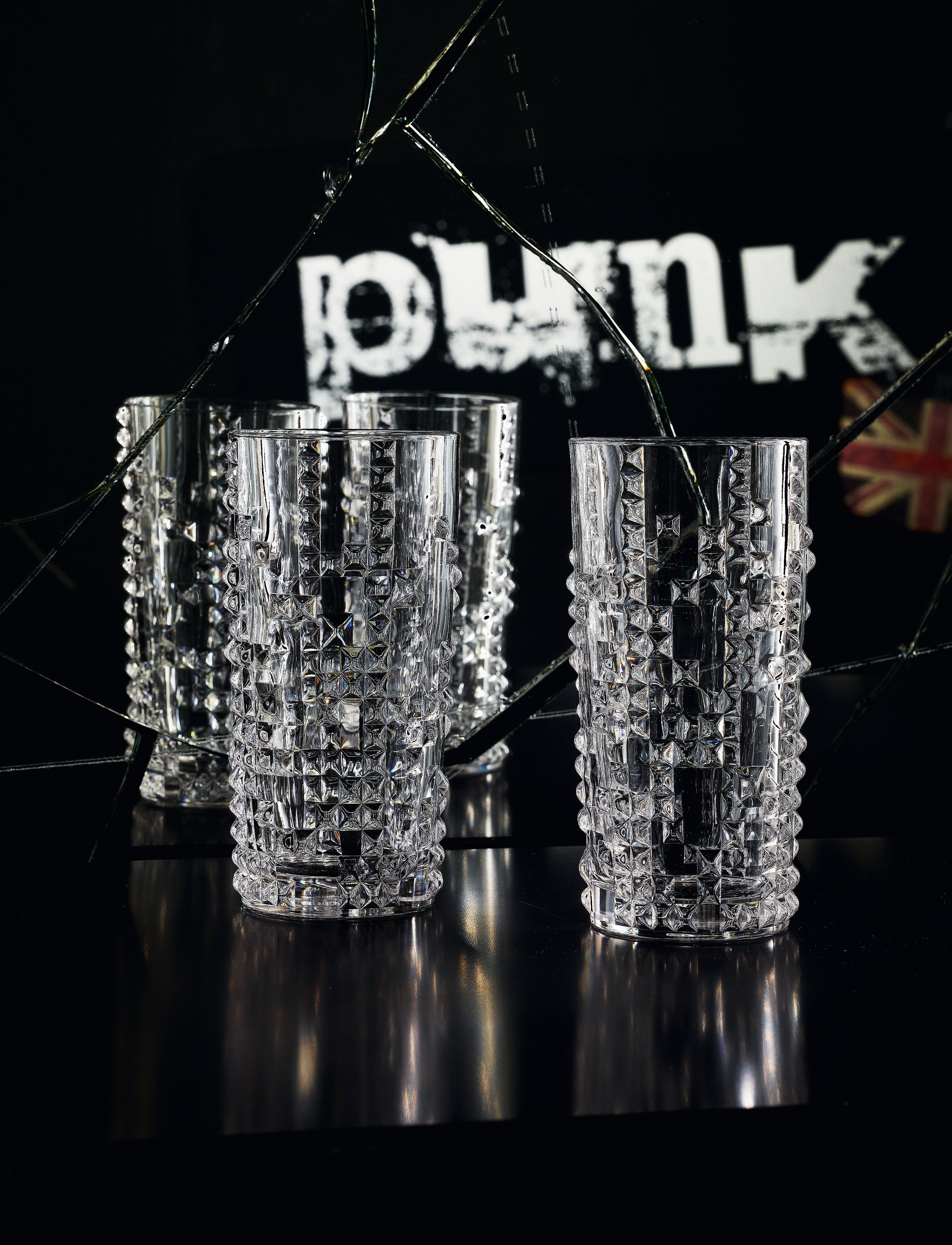 Nachtmann Punk Longdrink 39Cl 4-P, 39 CL, Glass, Nackt - Cocktail Homeware