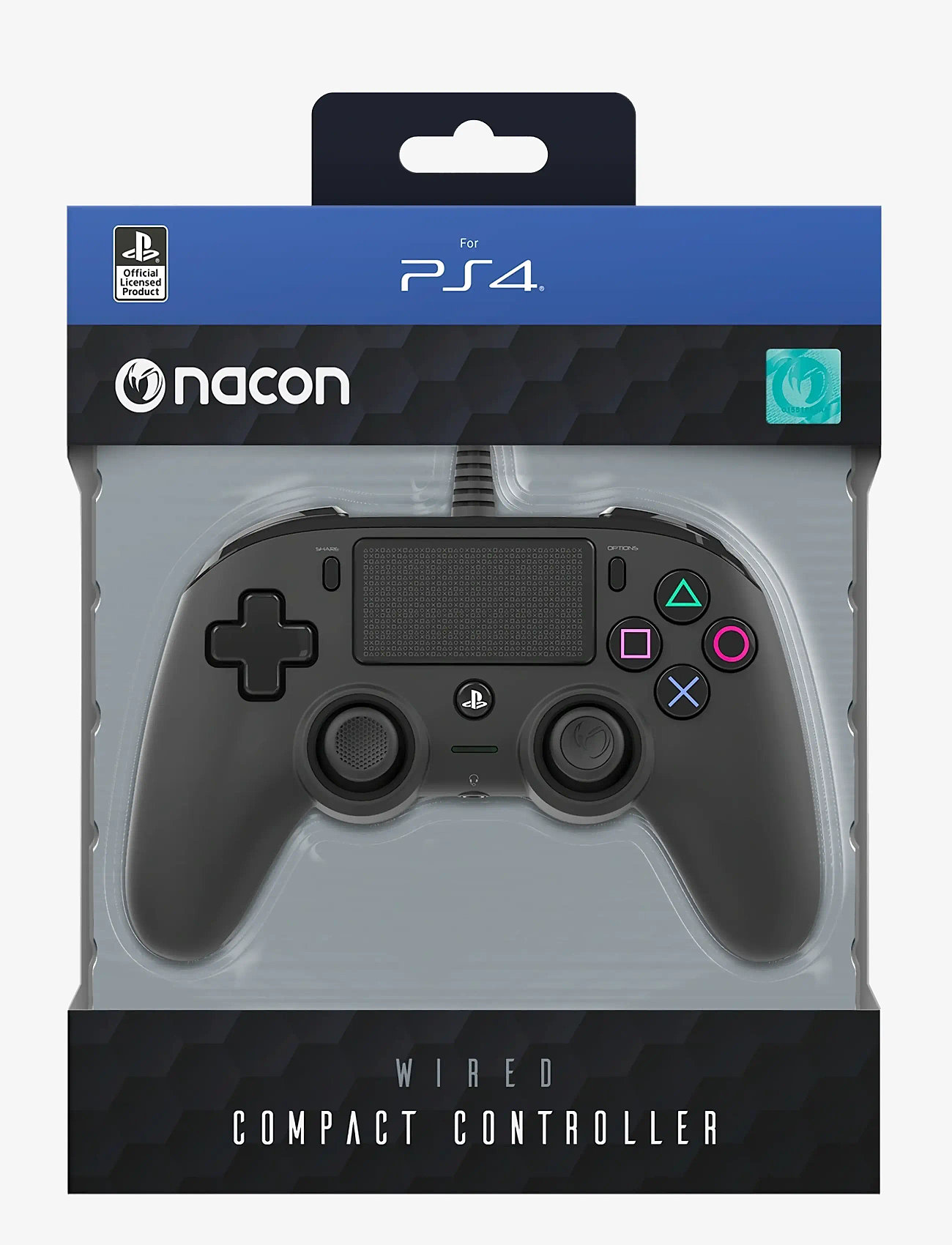NACON - PS4 WIRED COMPACT CONTROLLER BLACK - kontrolieri - black - 0