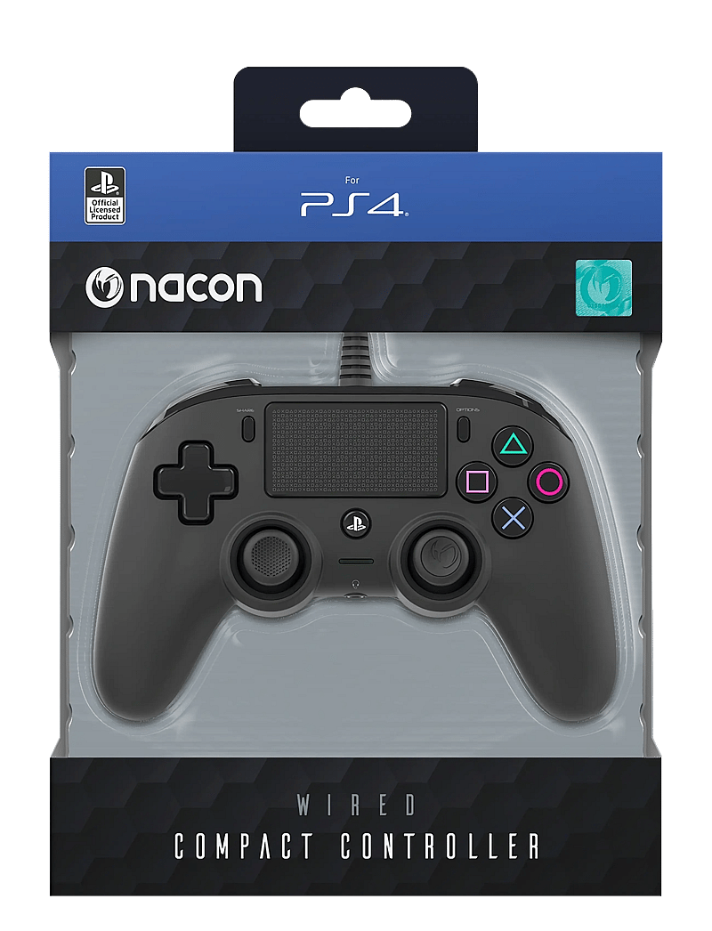 NACON - PS4 WIRED COMPACT CONTROLLER BLACK - kontrolieri - black - 0