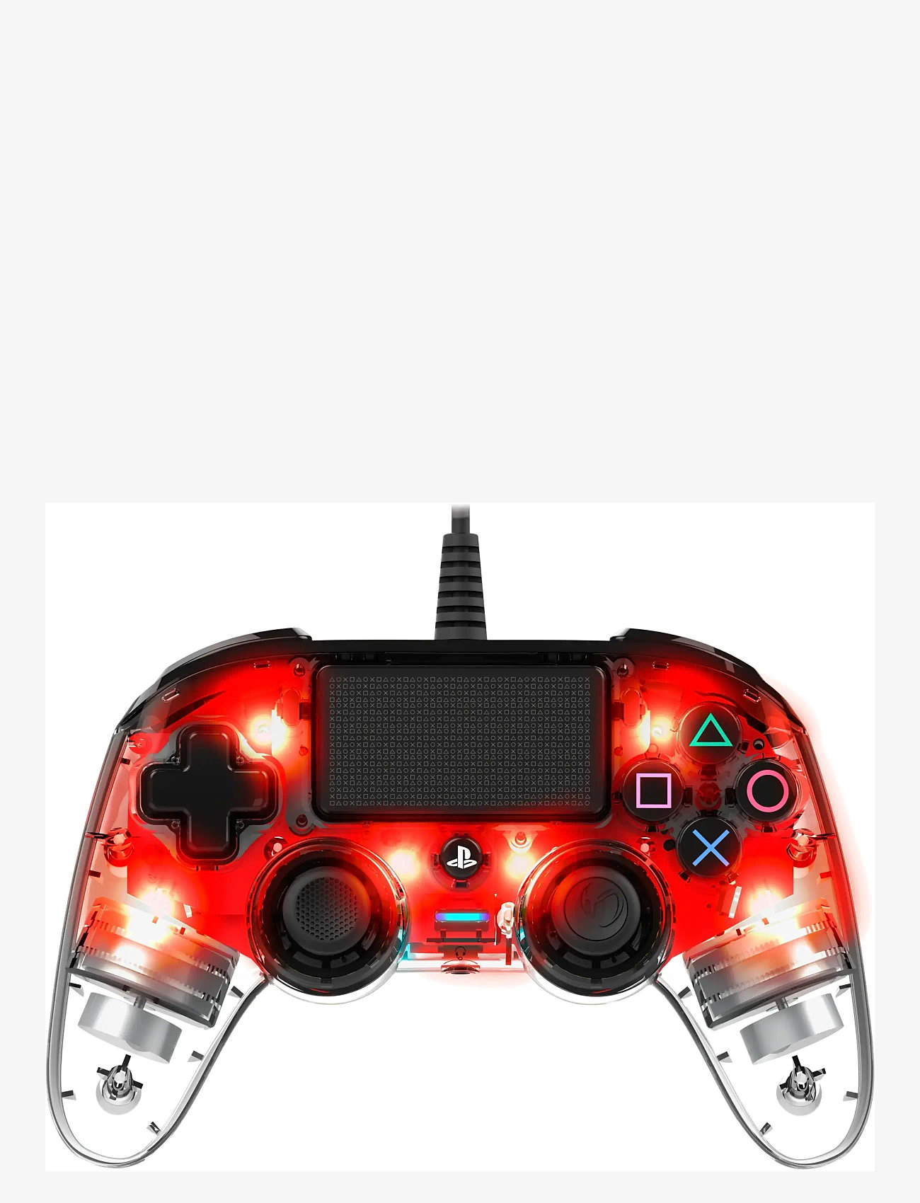 NACON - PS4 WIRED ILLUMINATED COMPACT CONTROLLER LIGHT RED - ohjaimet - red - 2