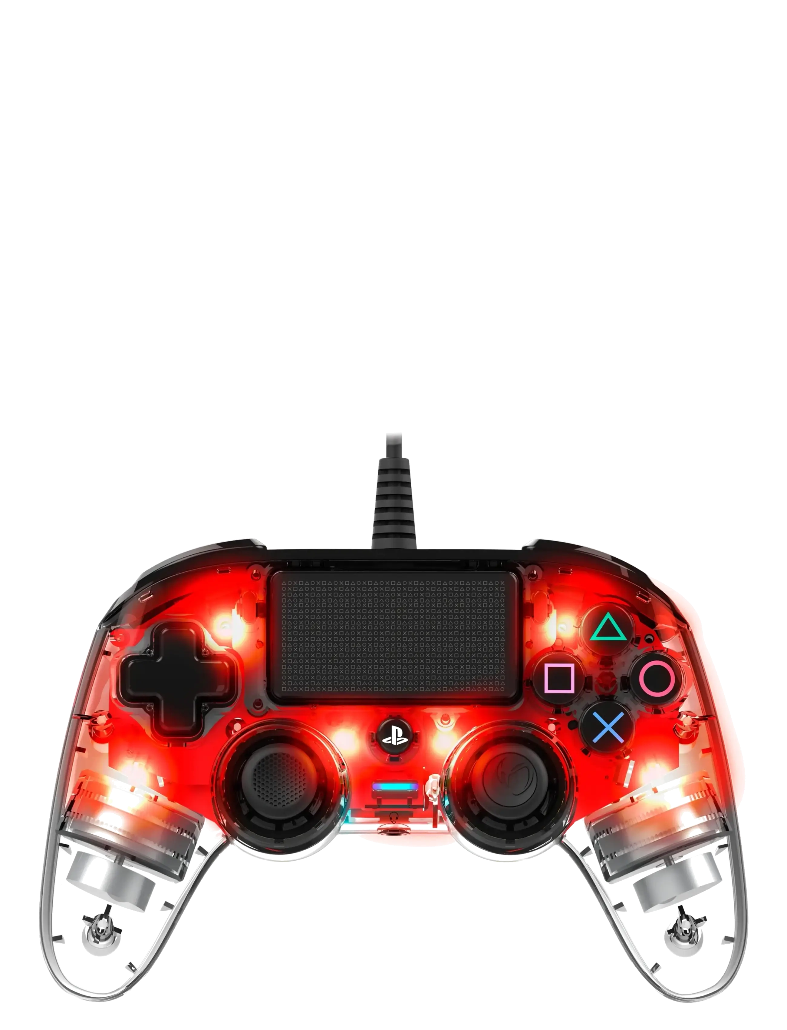 NACON - PS4 WIRED ILLUMINATED COMPACT CONTROLLER LIGHT RED - kontroller - red - 2