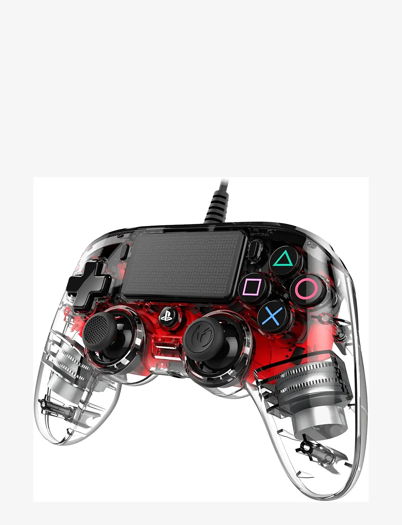 NACON - PS4 WIRED ILLUMINATED COMPACT CONTROLLER LIGHT RED - ohjaimet - red - 3
