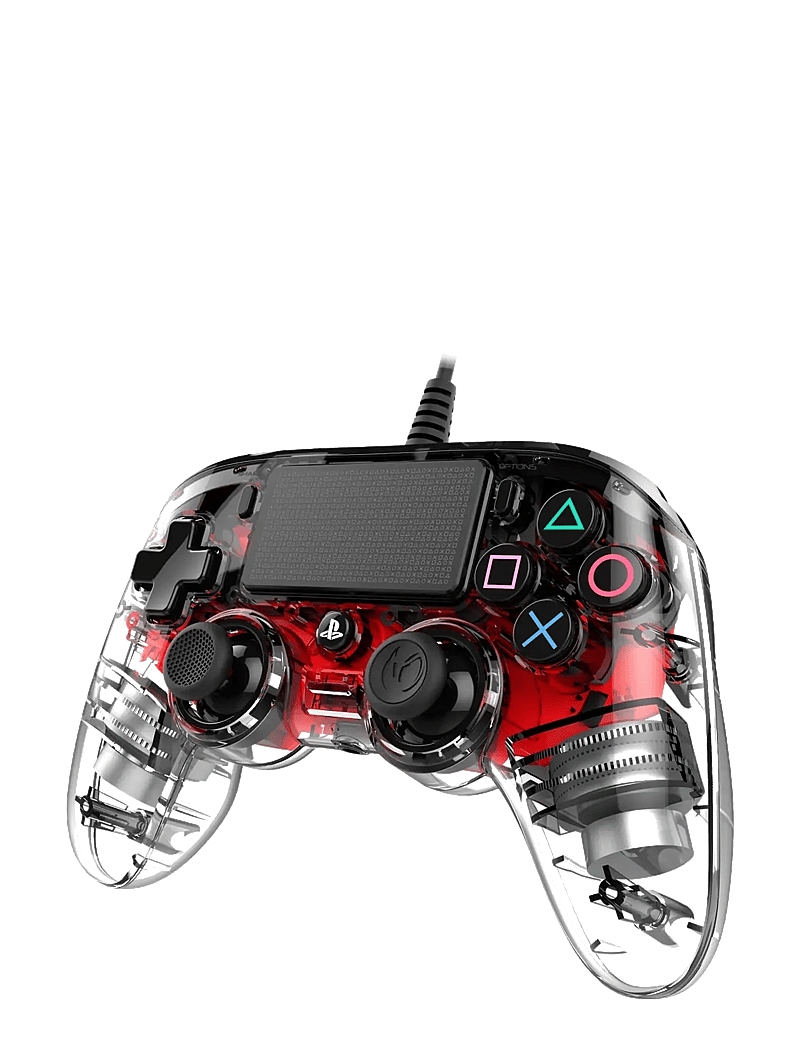 NACON - PS4 WIRED ILLUMINATED COMPACT CONTROLLER LIGHT RED - ohjaimet - red - 3