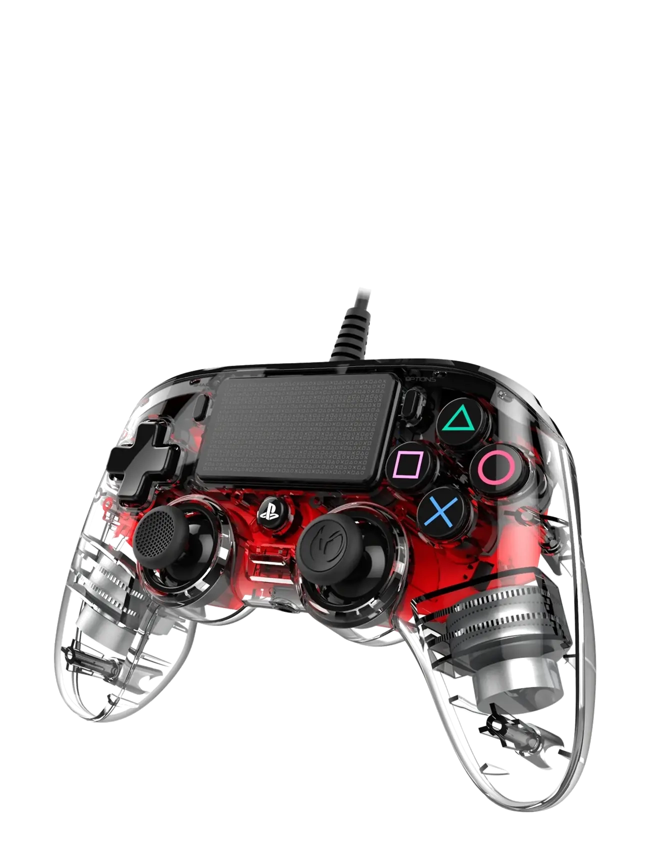 NACON - PS4 WIRED ILLUMINATED COMPACT CONTROLLER LIGHT RED - kontroller - red - 3