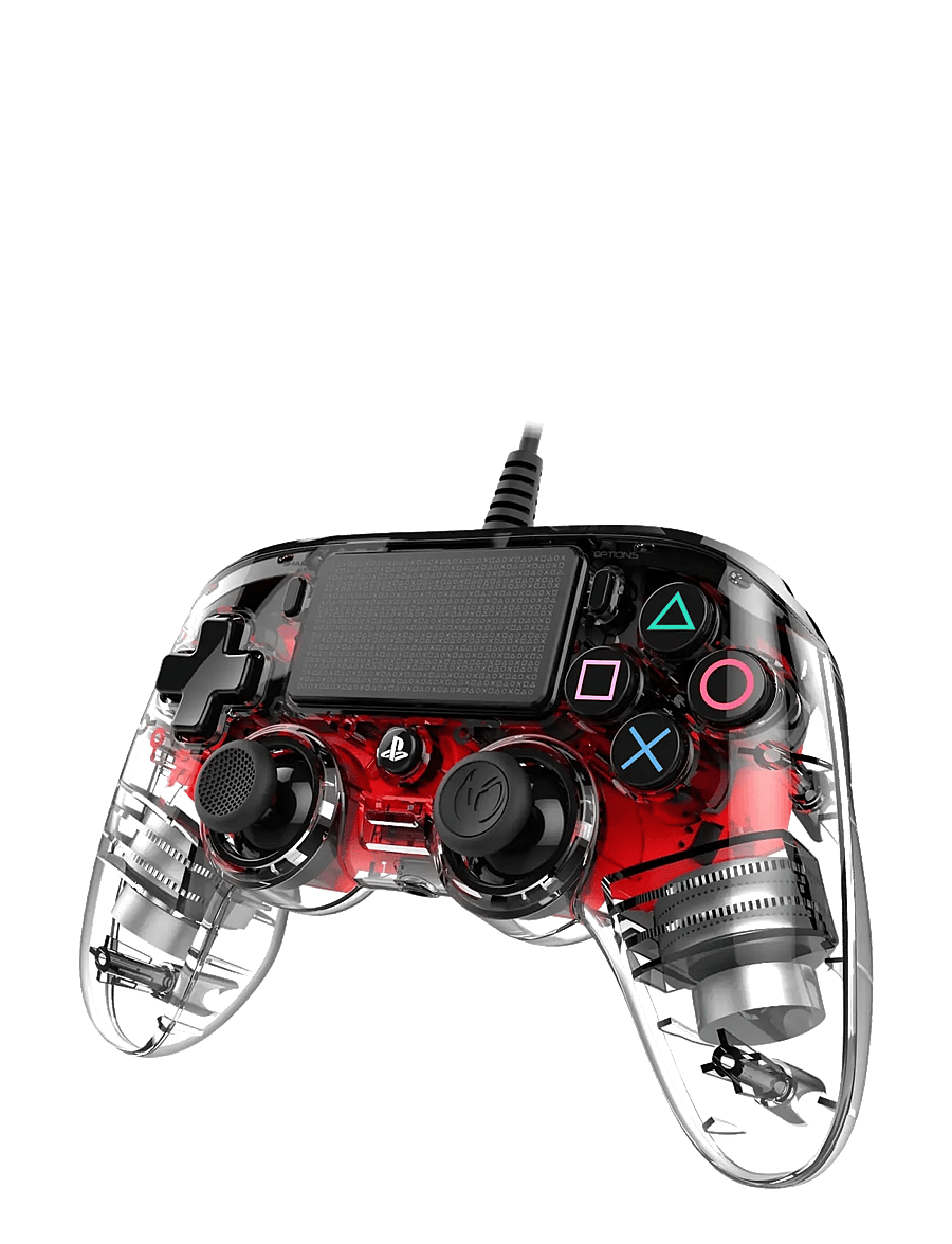 NACON - PS4 WIRED ILLUMINATED COMPACT CONTROLLER LIGHT RED - puldid - red - 3