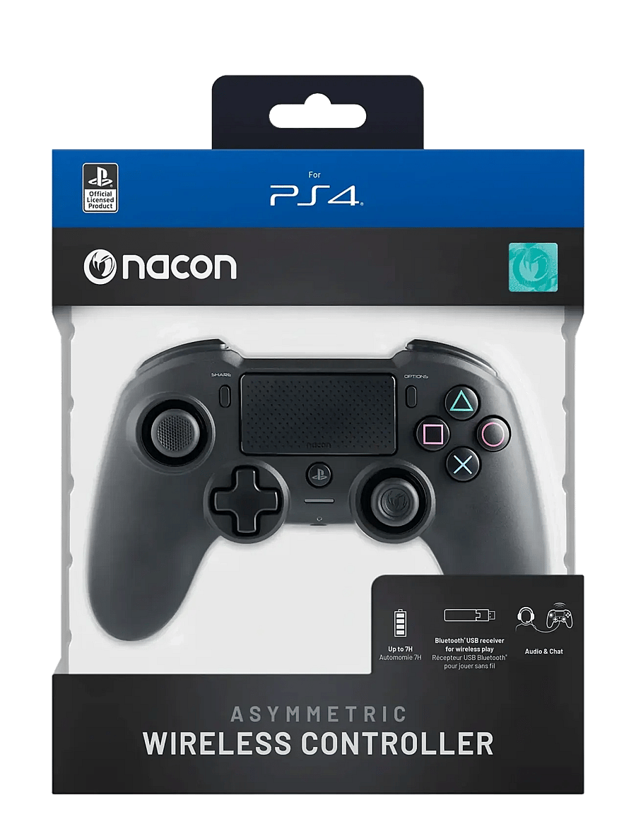 NACON - PS4 ASYMMETRIC WIRELESS CONTROLLER - kontroller - black - 0