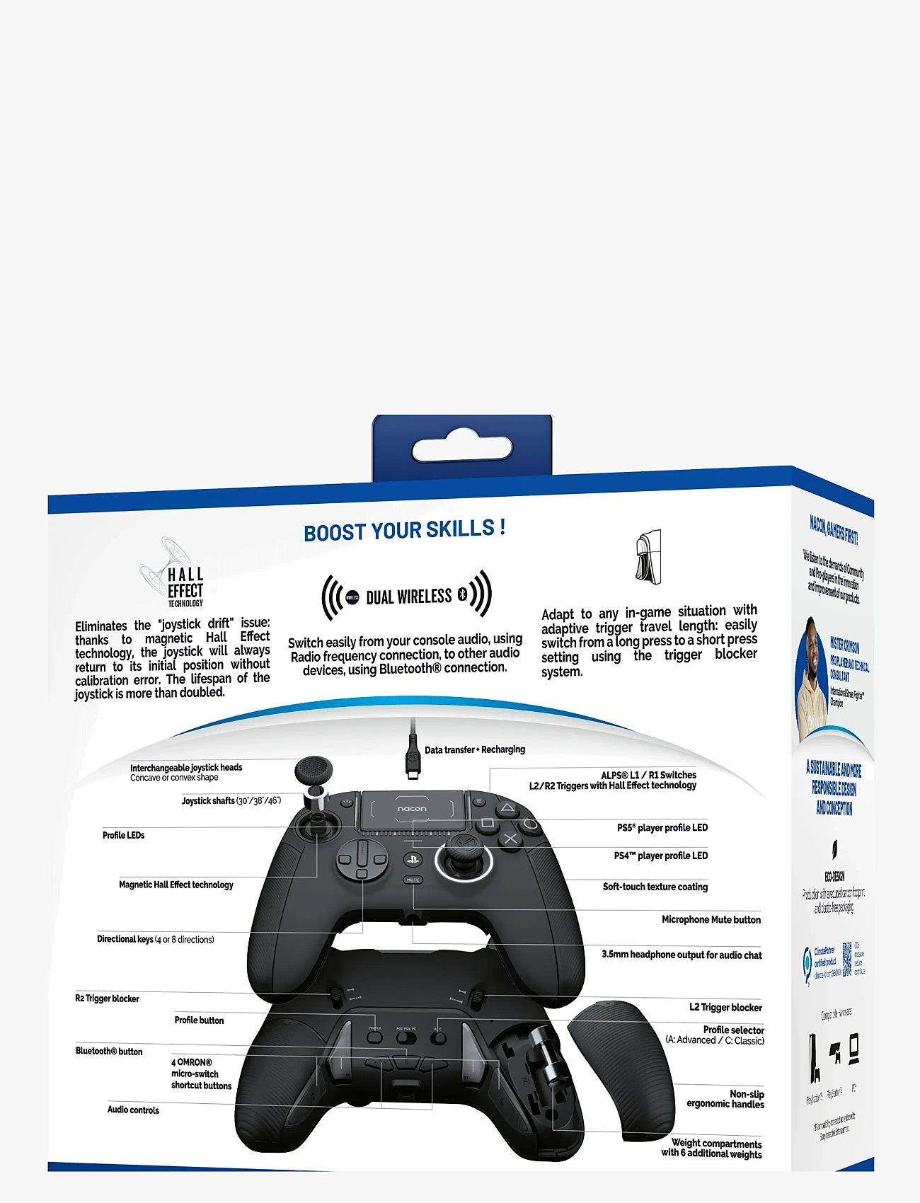 NACON - PS5 REVOLUTION 5 PRO CONTROLLER BLACK - puldid - black - 1
