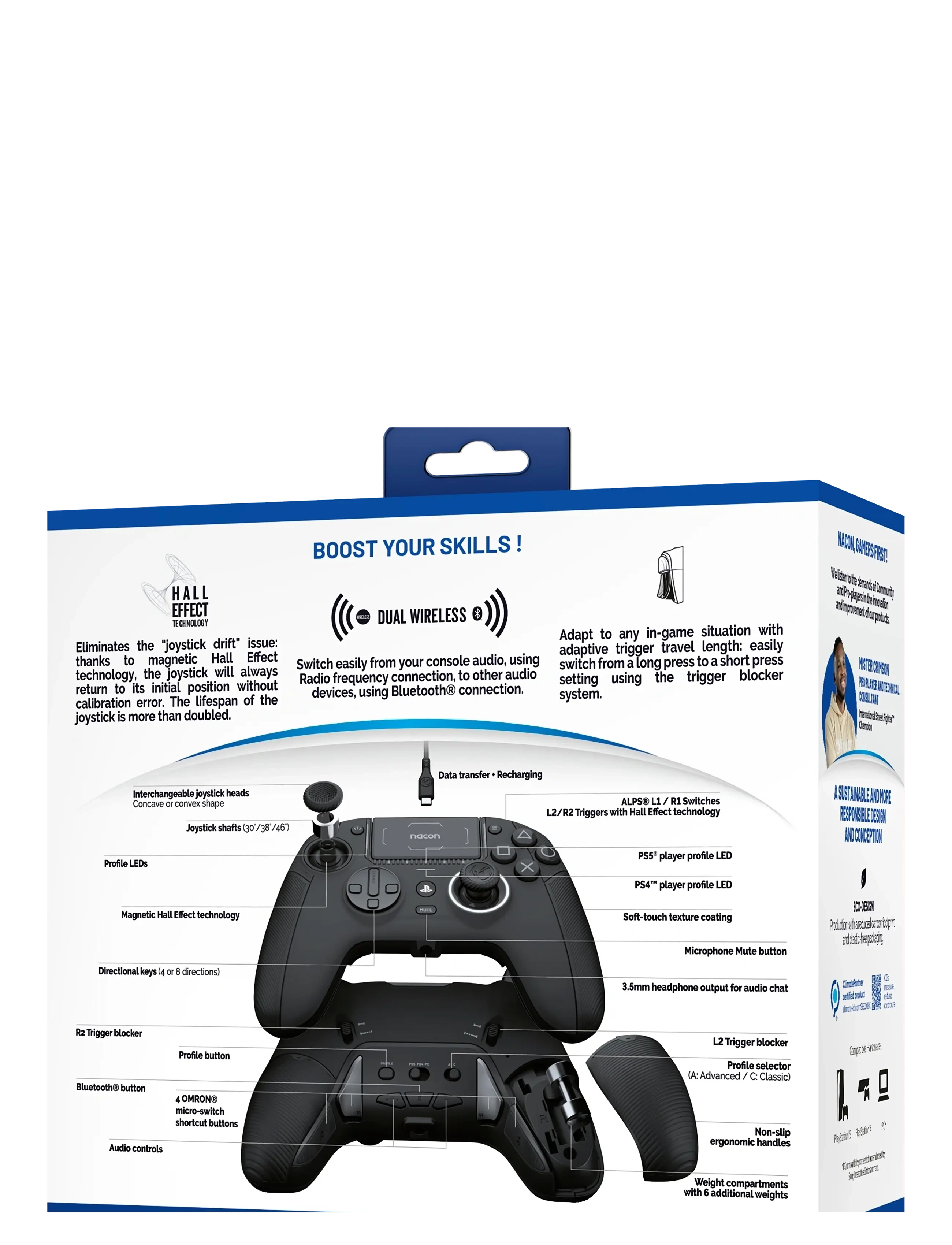 NACON - PS5 REVOLUTION 5 PRO CONTROLLER BLACK - puldid - black - 1