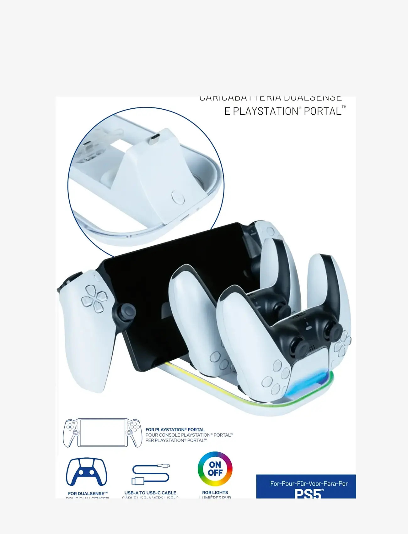 NACON - PS5 TRIPLE CHARGING STATION - statīvi un uzlādes stacijas - multi - 0